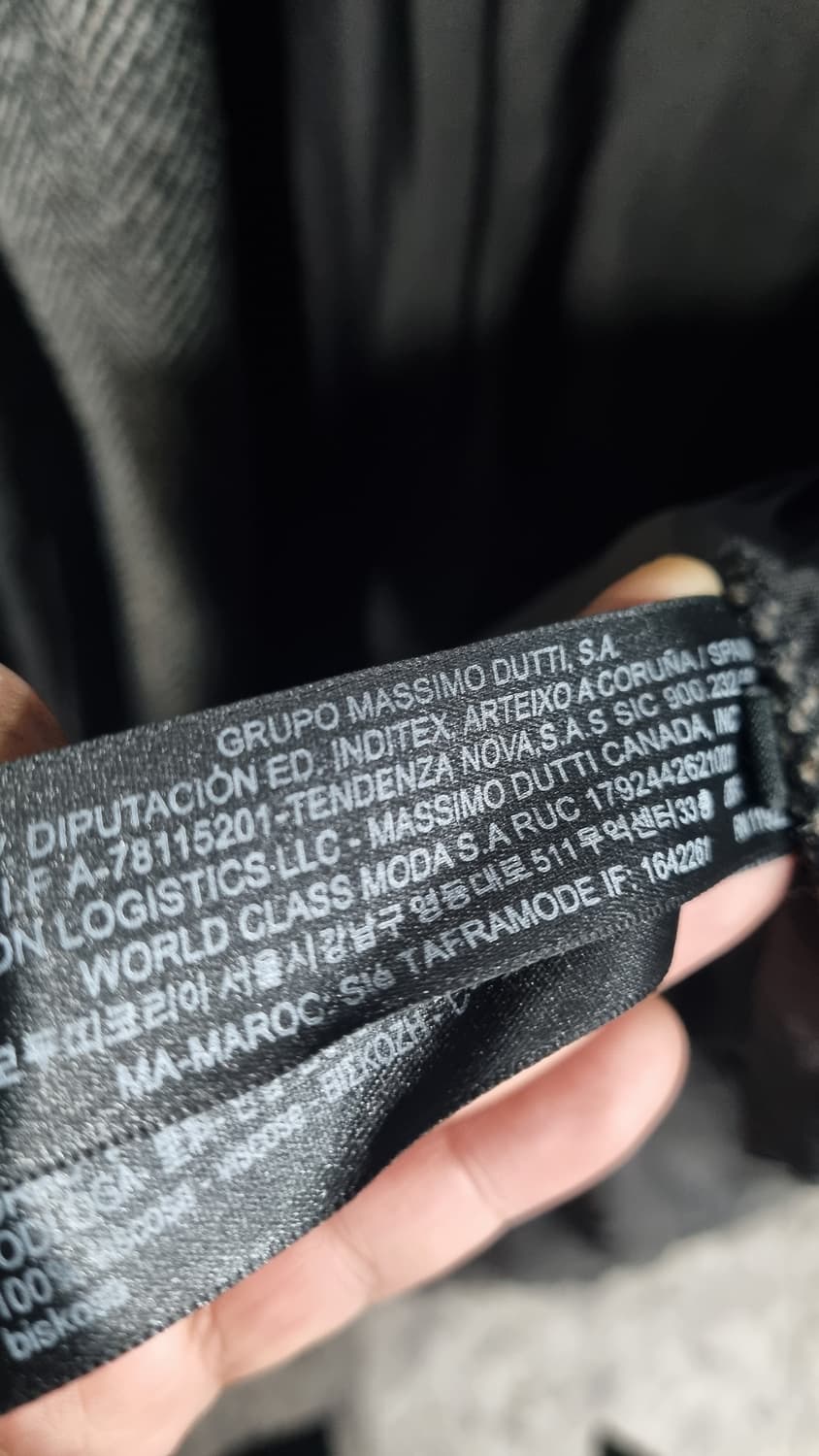 Massimo Dutti)) 헤링본 남성 모직코트 105~110 상태좋음 상품이미지4