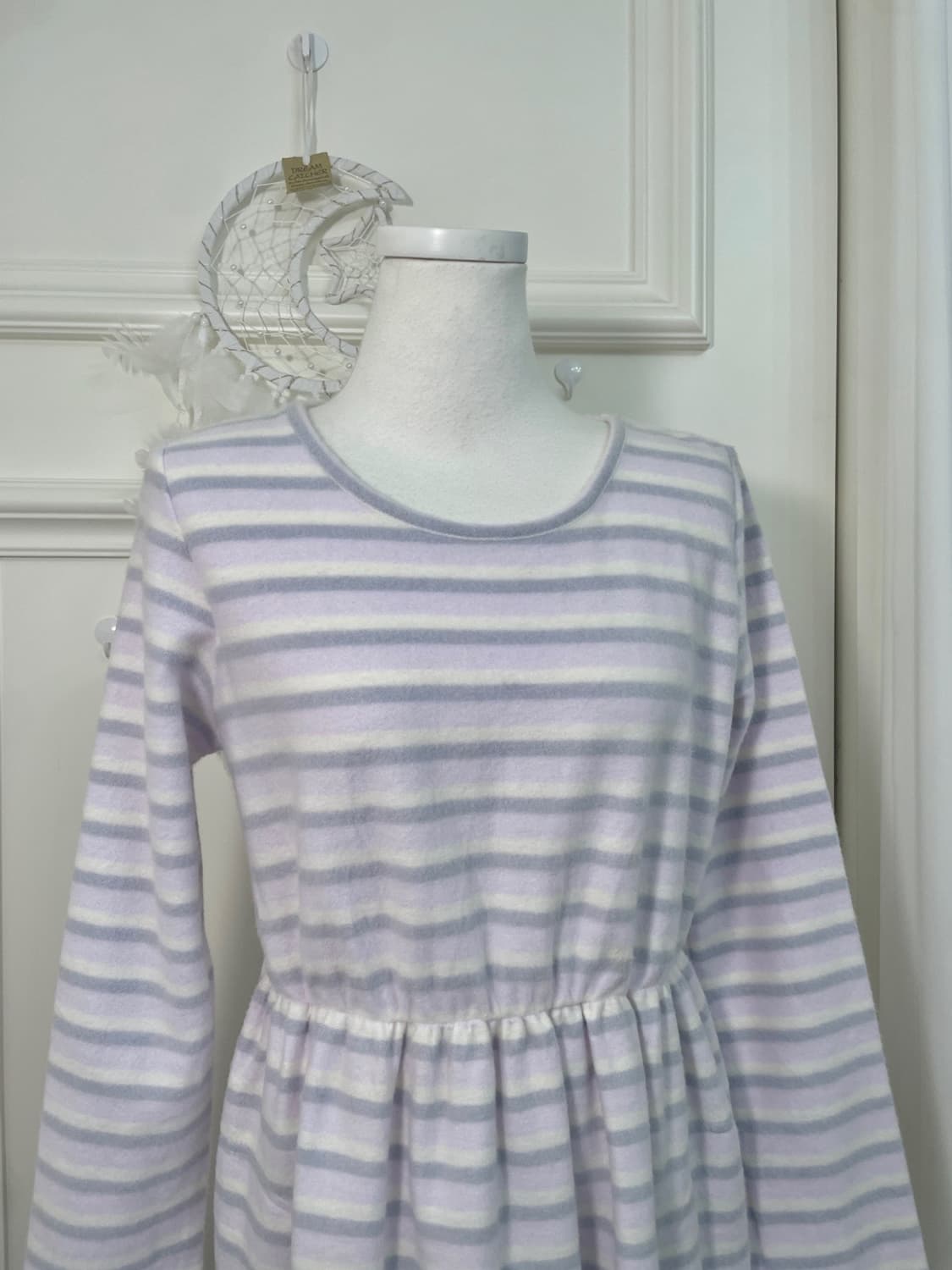 purple stripe waist shirring pocket home 상품이미지6