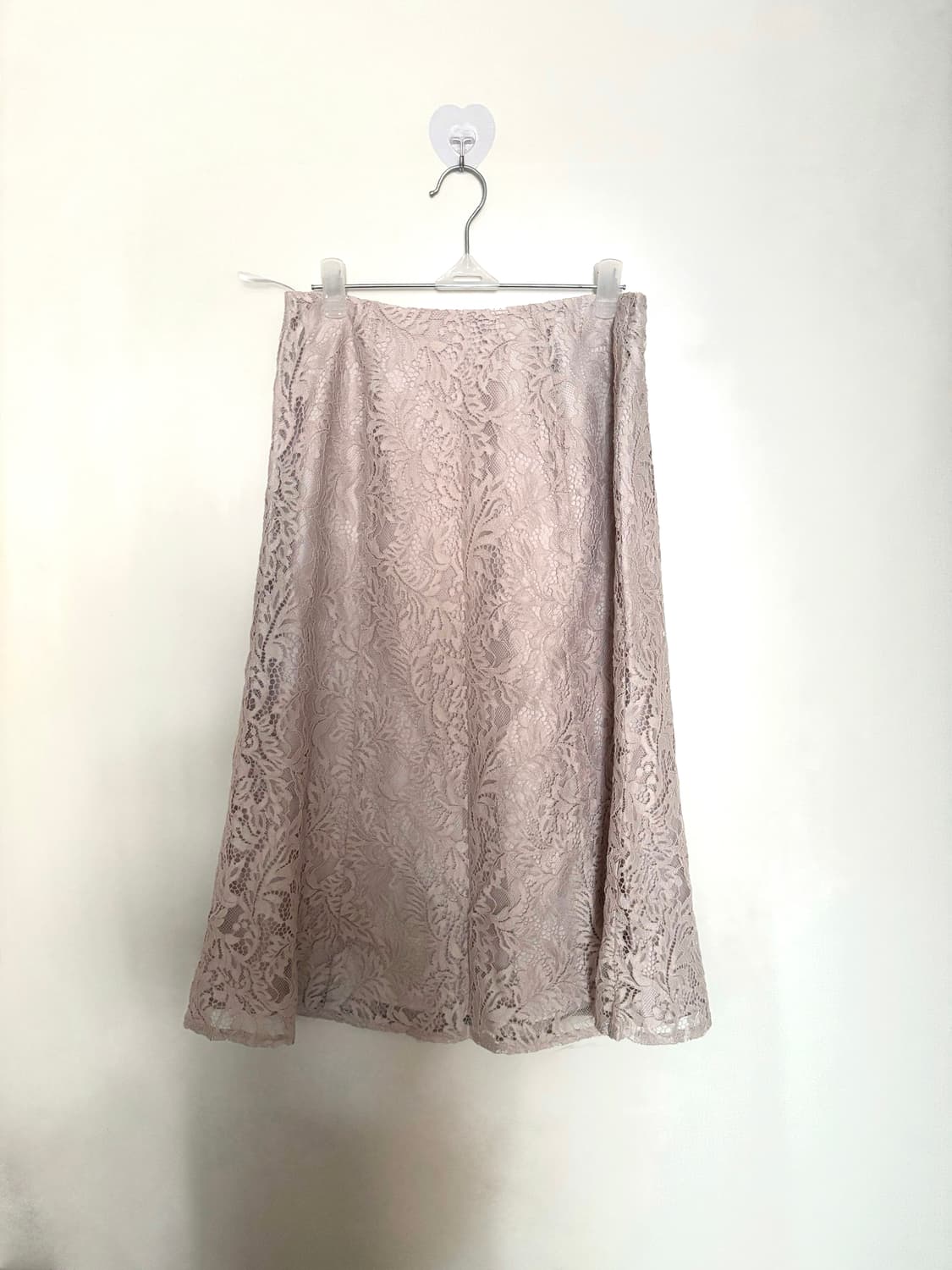 핑크베이지 레이스 미디스커트 상품이미지2