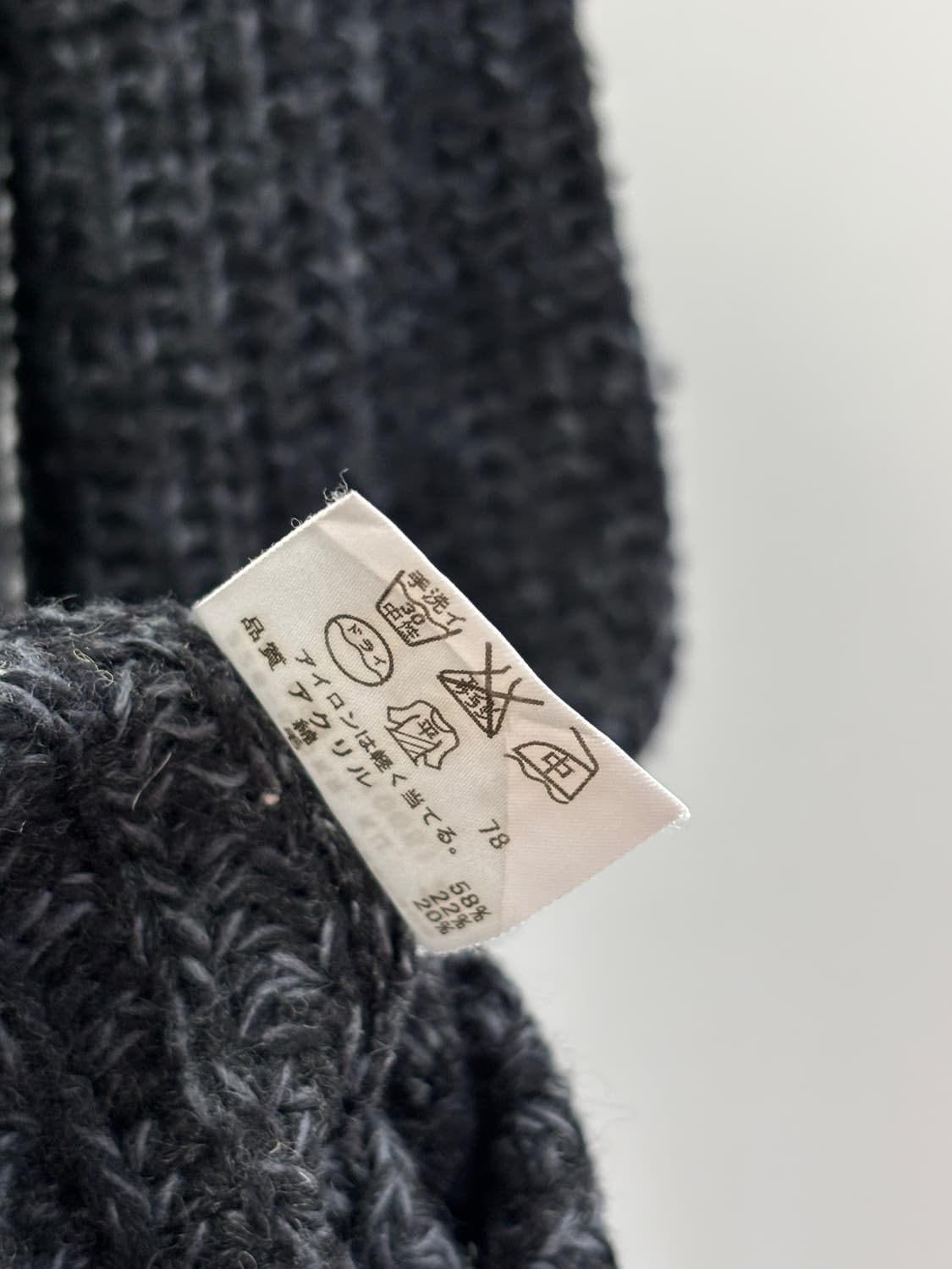 Dip Drops 투웨이 챠콜 니트 집업 상품이미지5