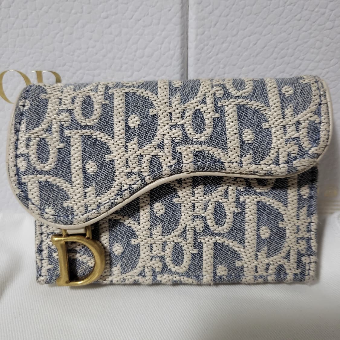 [25년식/한정판] 디올 오블리크 새들 카드지갑 라이트 비스킷 상품이미지1