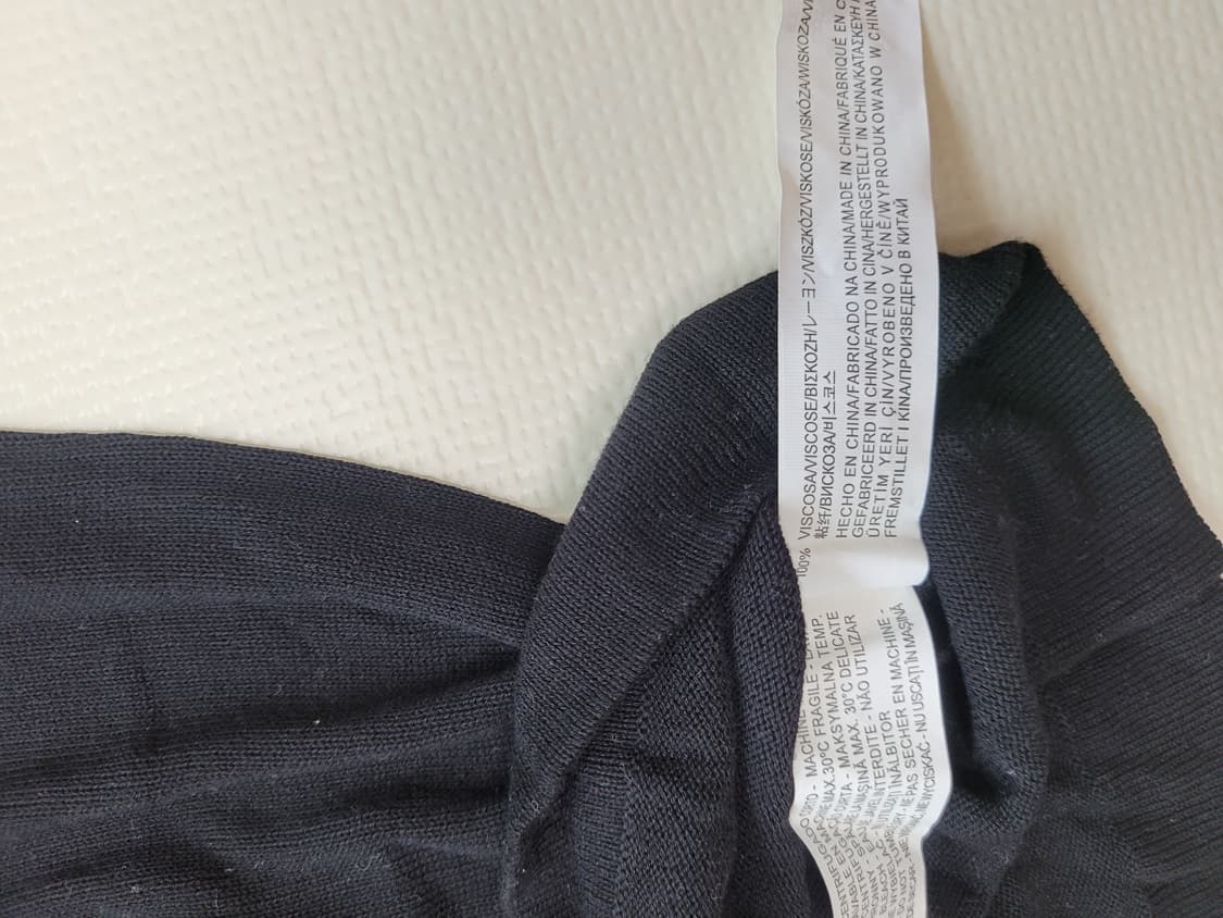 자라맨 ZARAMAN V넥 반팔 니트 105 블랙 상품이미지7