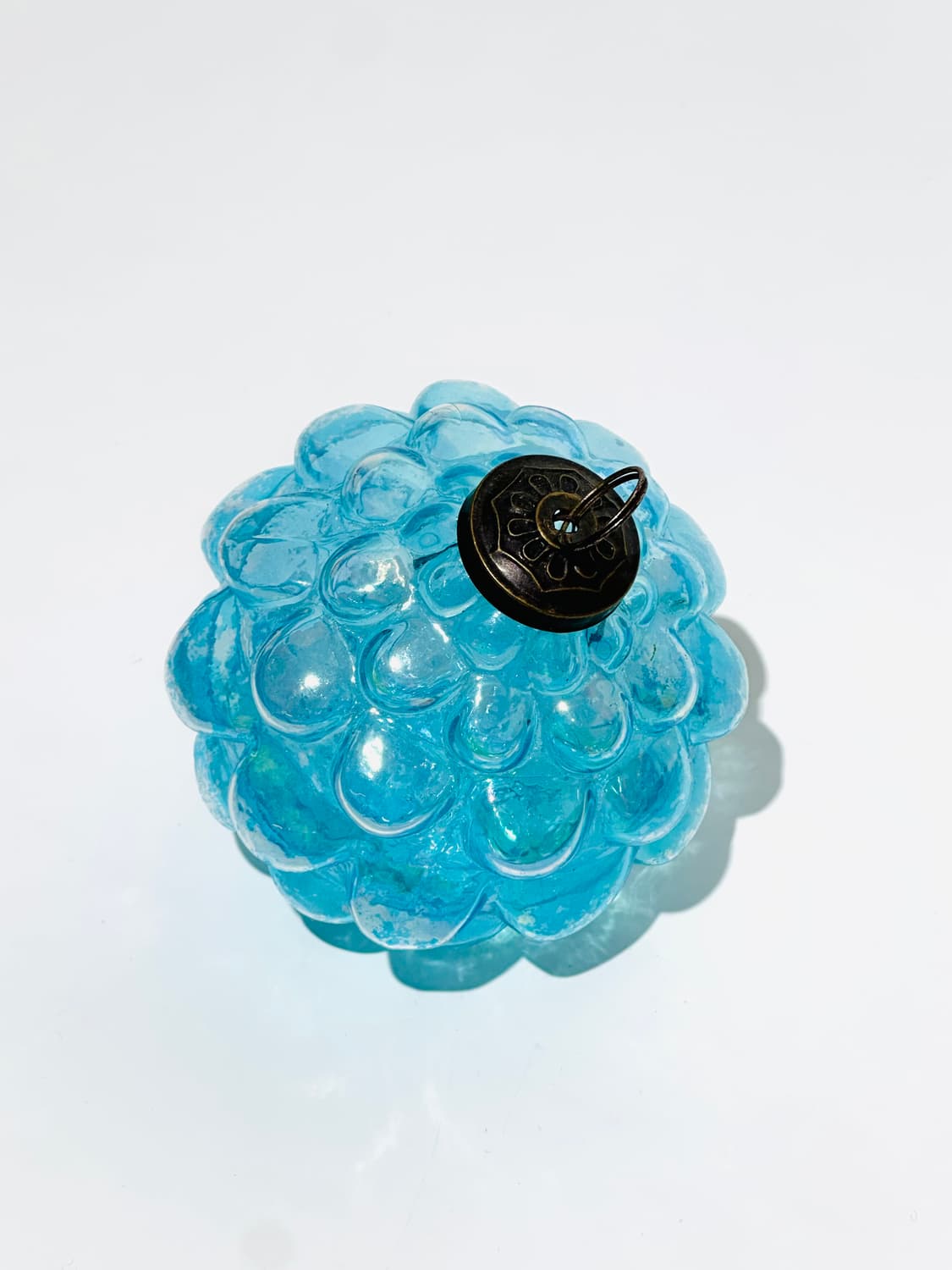 독일 앤틱 아트글라스 핸드블로운 크리스마스 트리 오너먼트(터키석 컬러) 상품이미지4