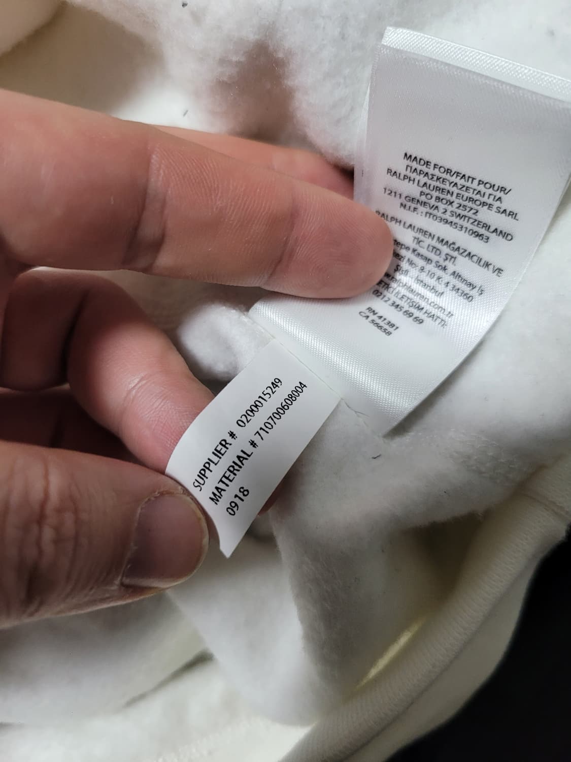 가슴60) 폴로 후드티 화이트 상품이미지7