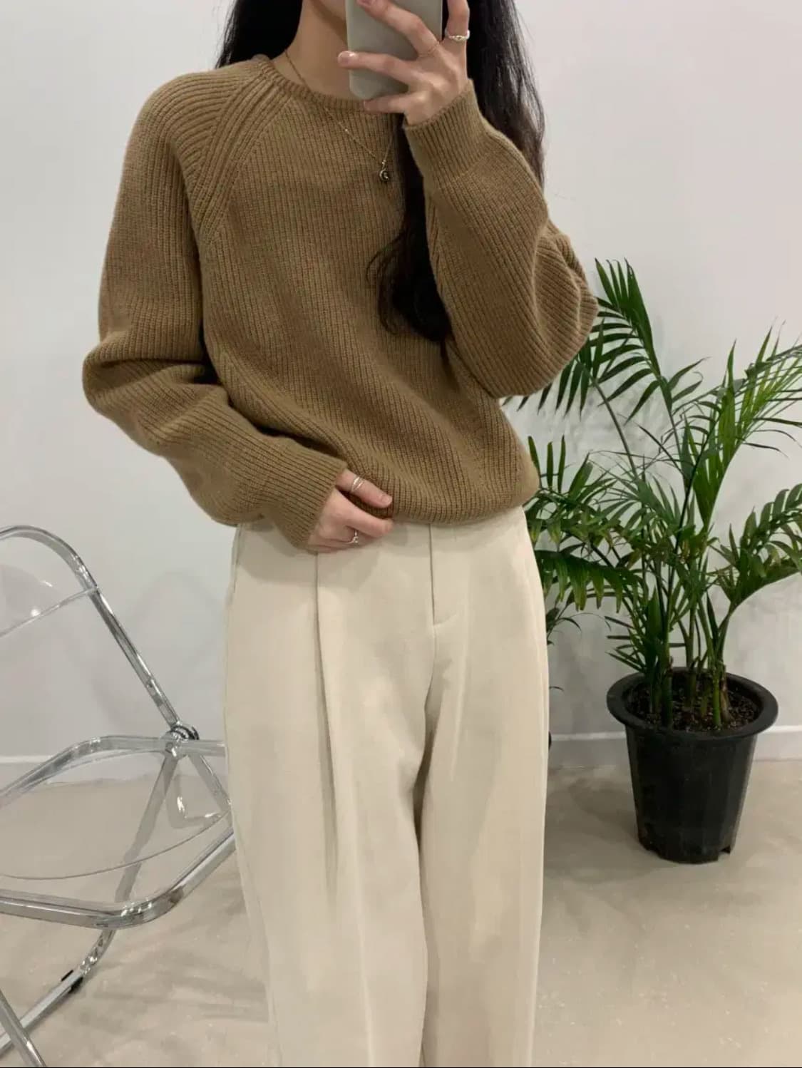 코모드 브라운 나그랑 울 니트 상품이미지7