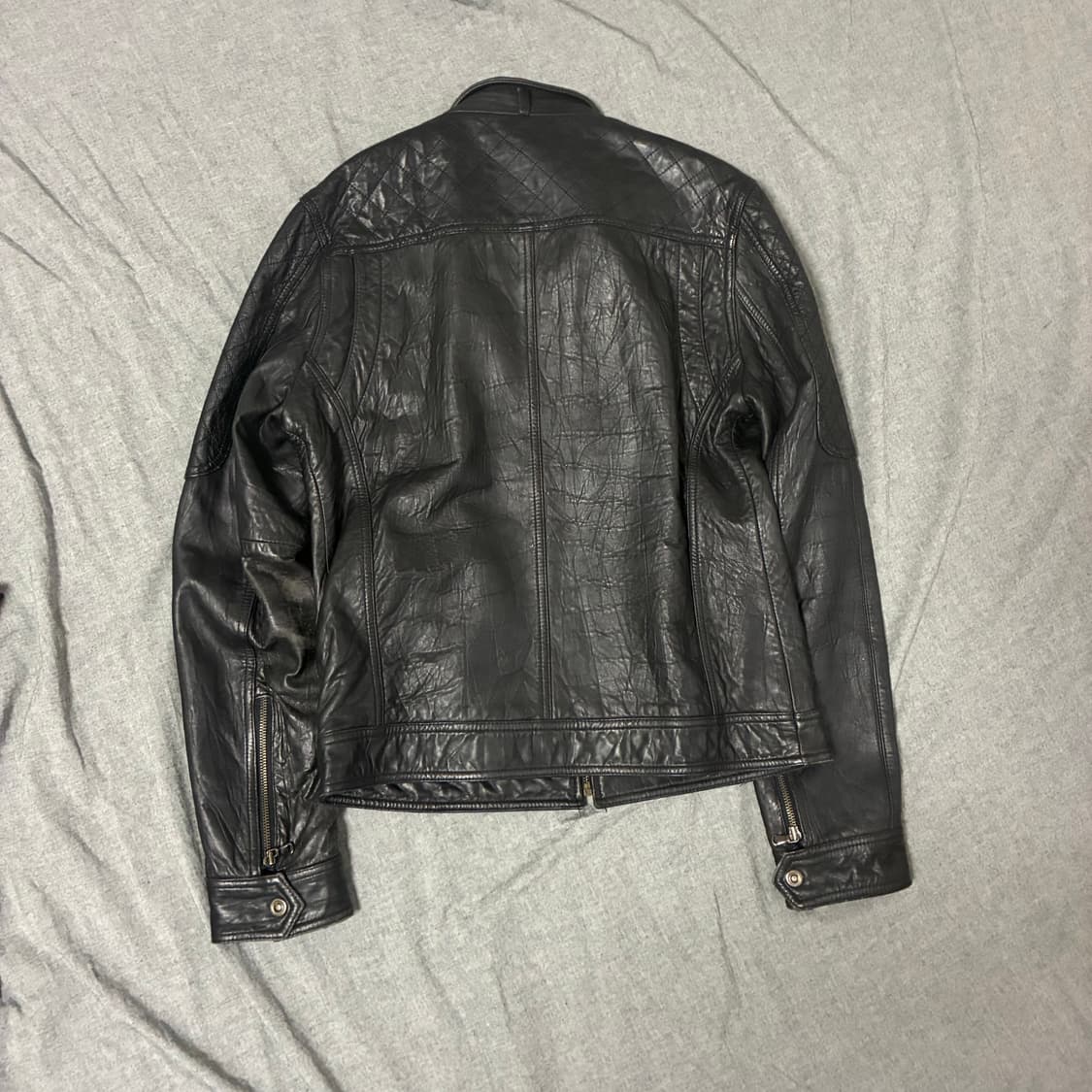 빈티지 블랙 양가죽 자켓 상품이미지5