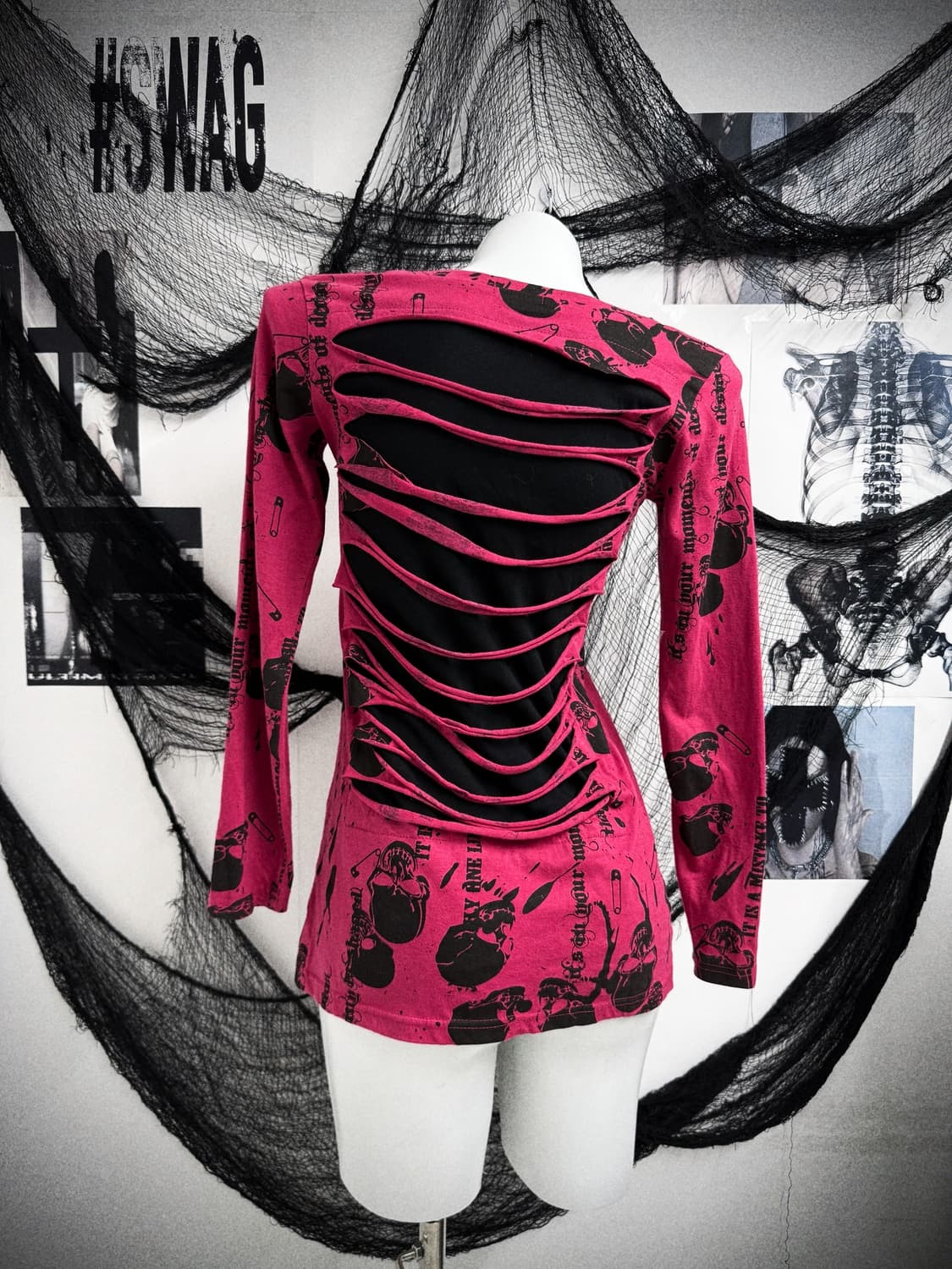 Punk damaged printing longsleeve 상품이미지1