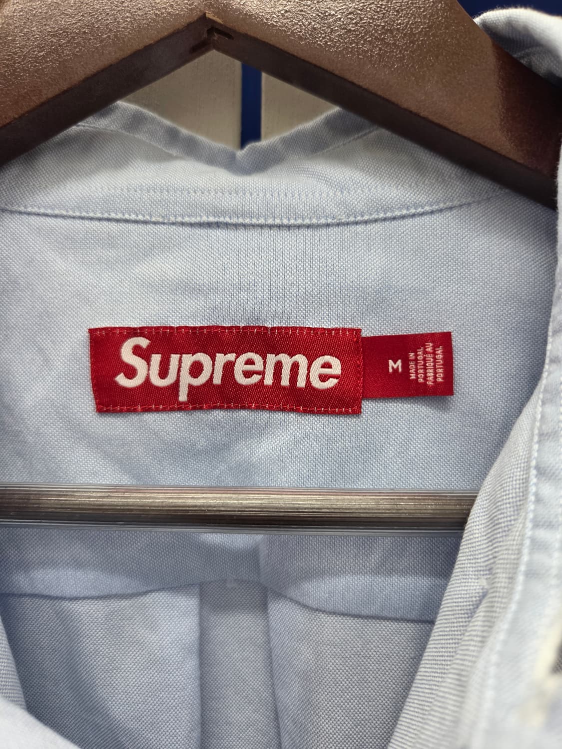 슈프림 23fw 루즈핏 옥스포드 스카이블루 셔츠 상품이미지3