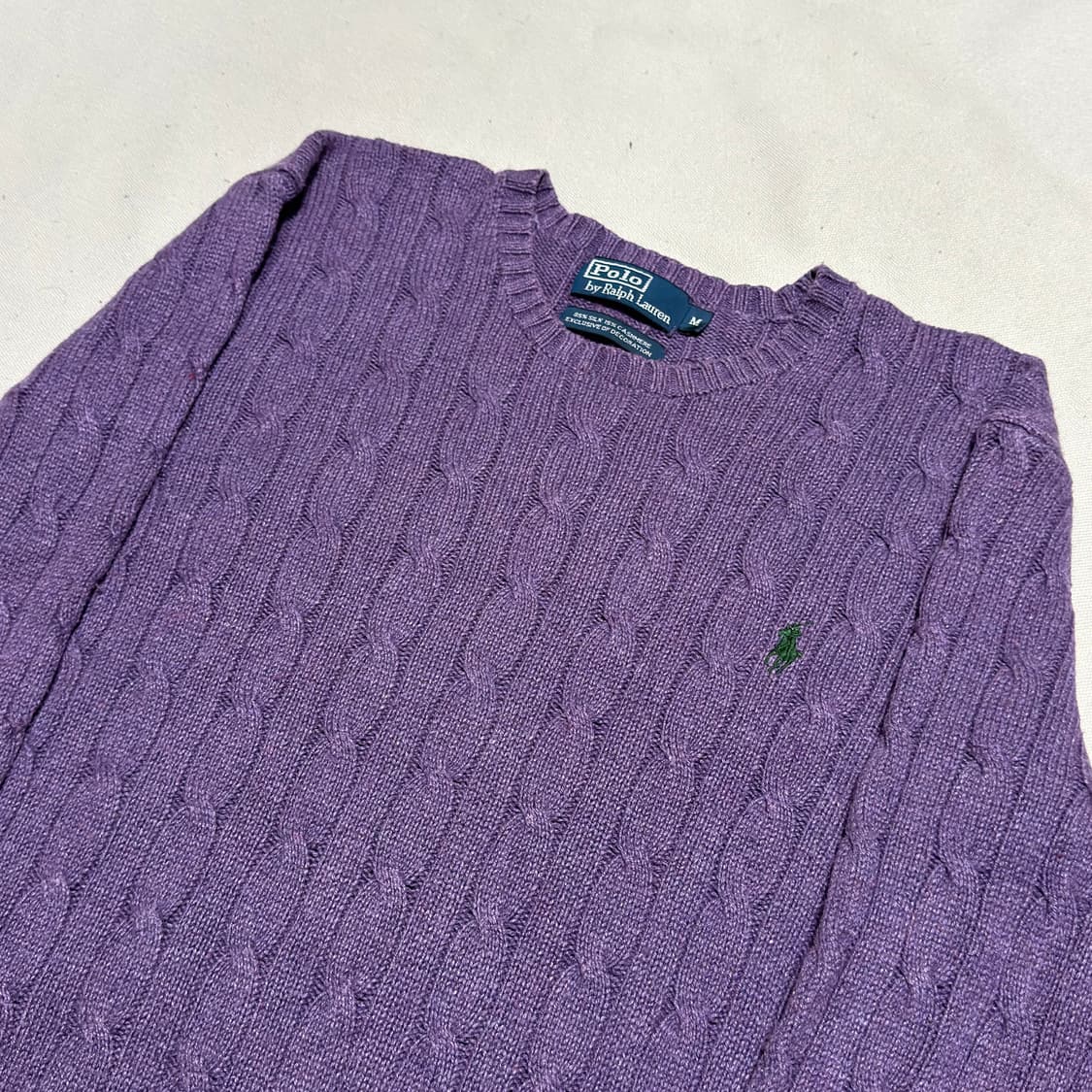 M 폴로랄프로렌 퍼플 캐시미어 니트 상품이미지1