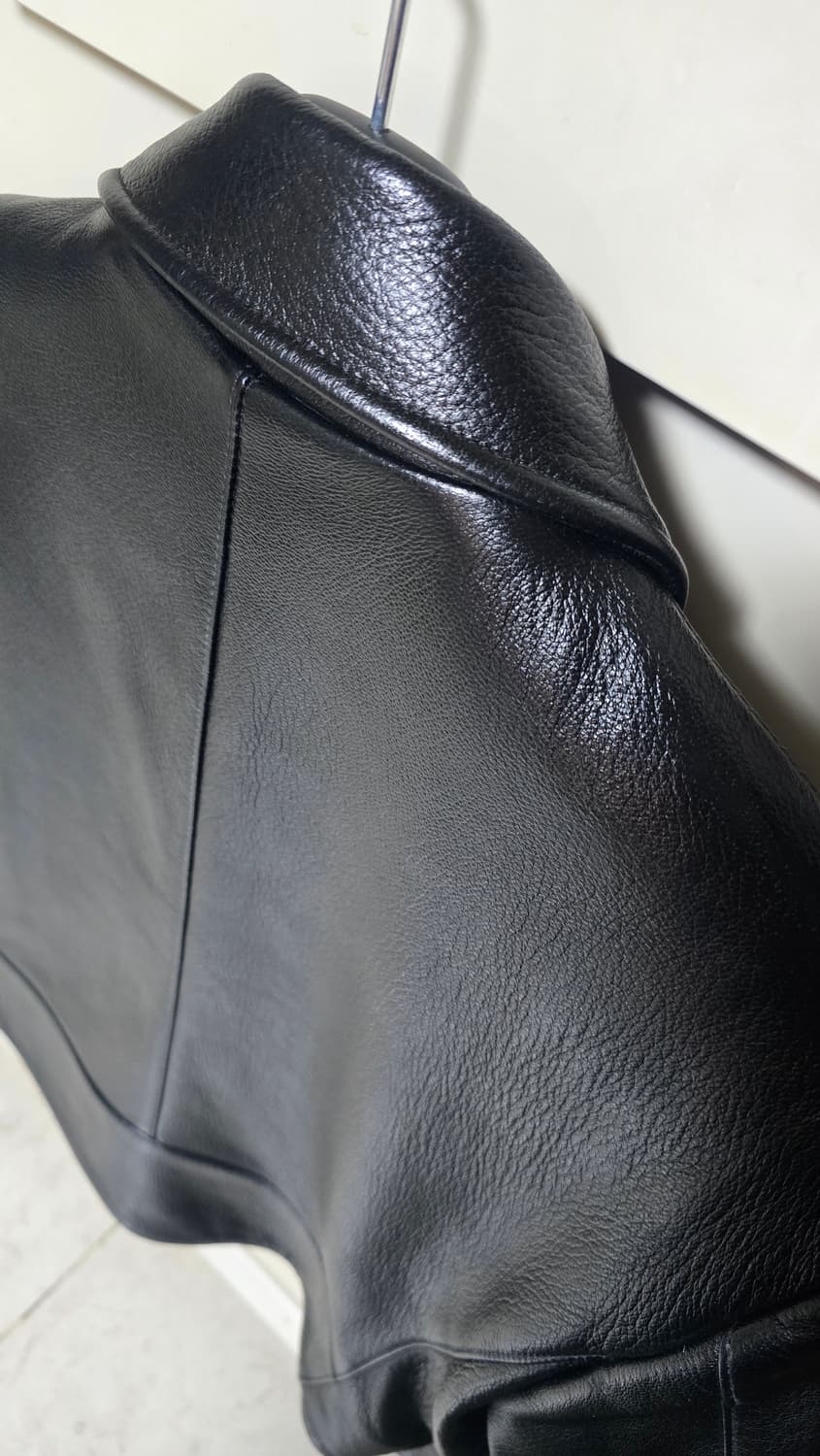 노이어 슈렁큰 고트 레더 자켓 상품이미지6