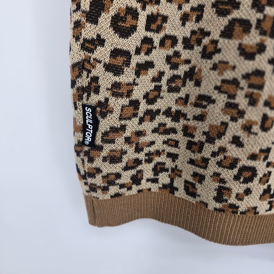 SCULPTOR 레오파드 반팔 니트티 상품이미지7