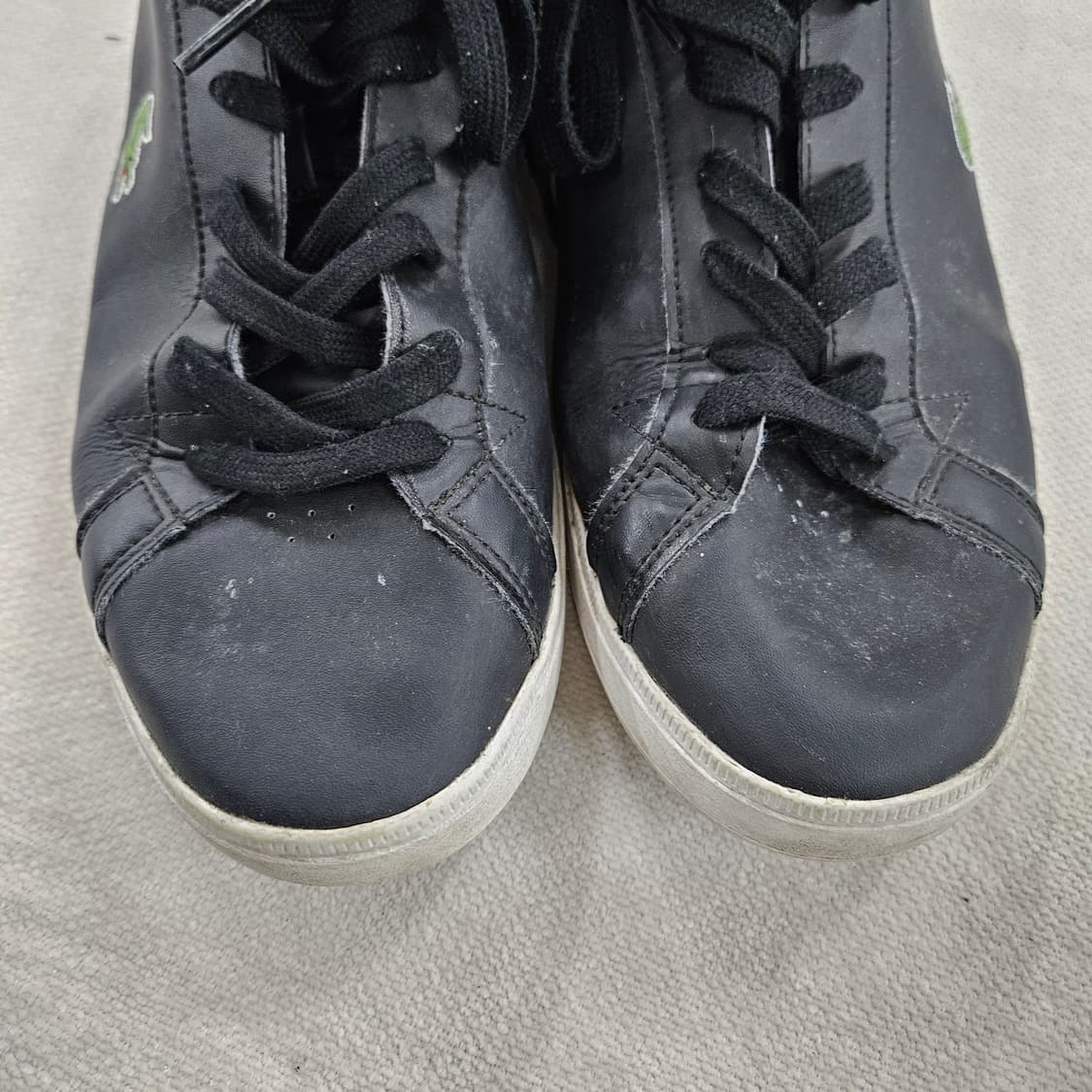 [9] 라코스테 블랙 레더 가죽 스니커즈 운동화 0116 Y1 상품이미지7