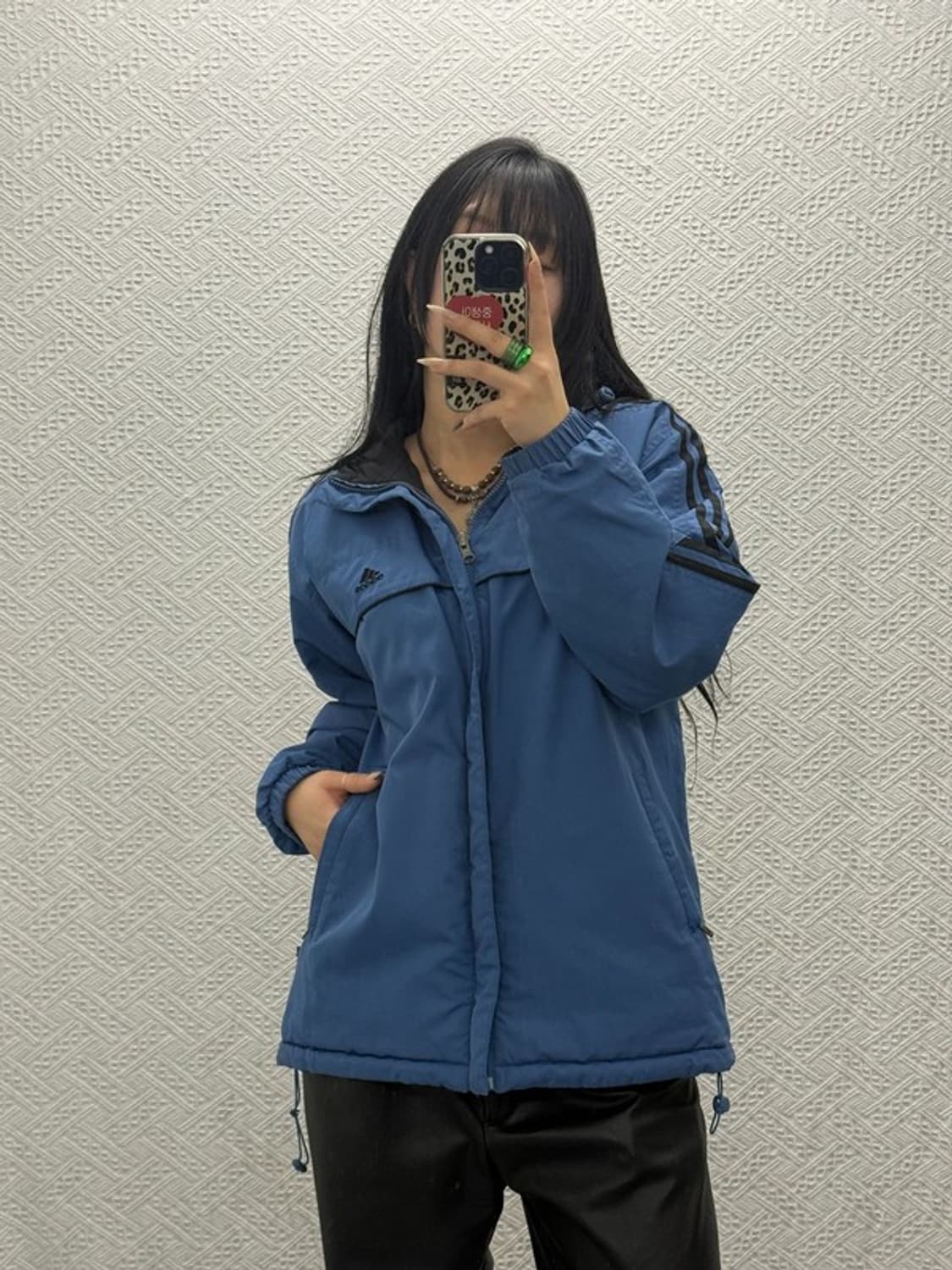 아디다스 레트로 다크블루 리버시블 바람막이 자켓 100 C08484 상품이미지2