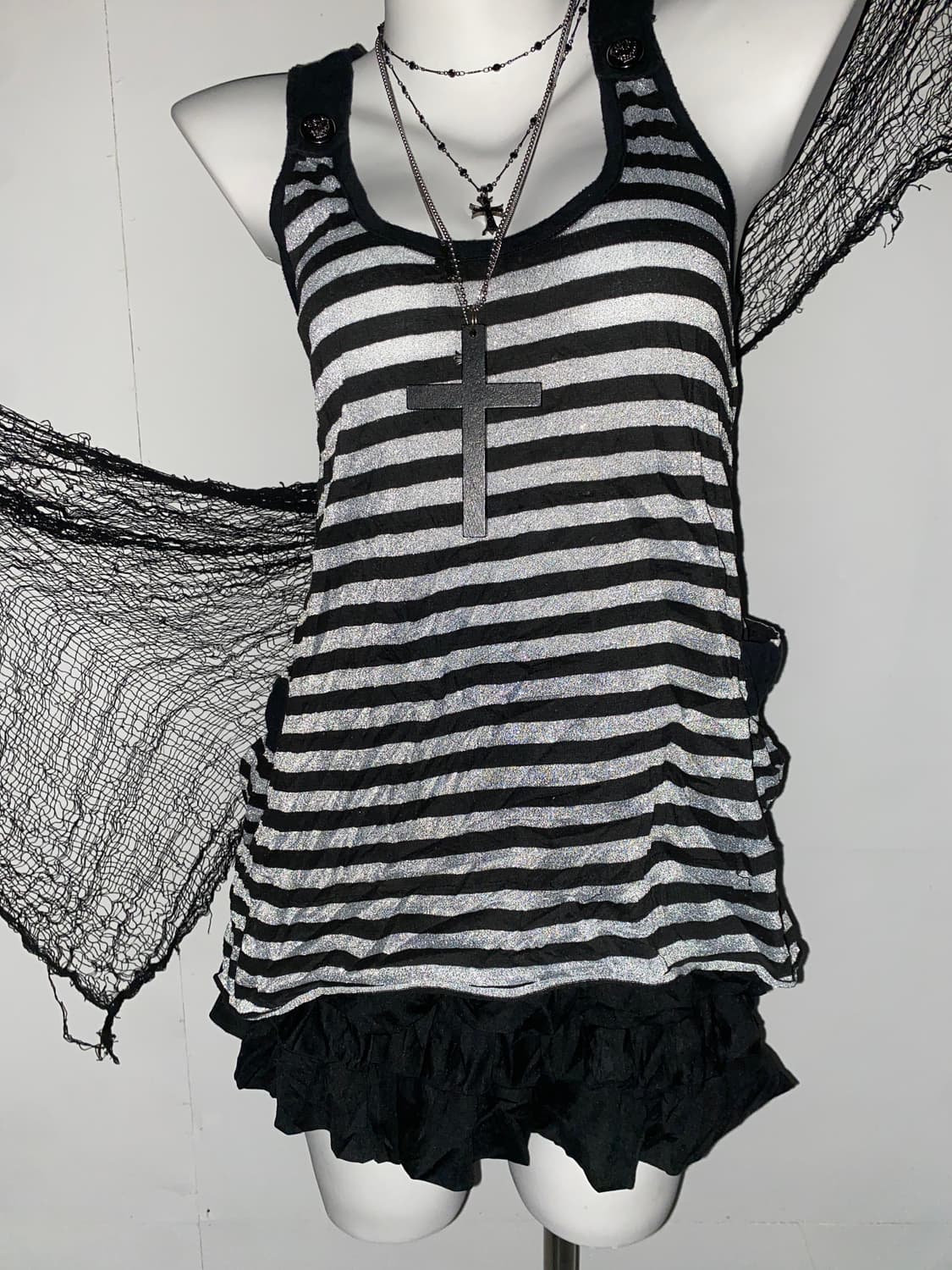 글리터 스트라이프 펑크 고딕 세트 ໒꒱ 상품이미지4