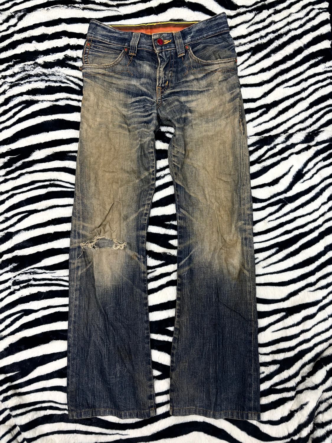 [Edwin 503]Y2K Grunge Washed Loose Fit P 상품이미지5