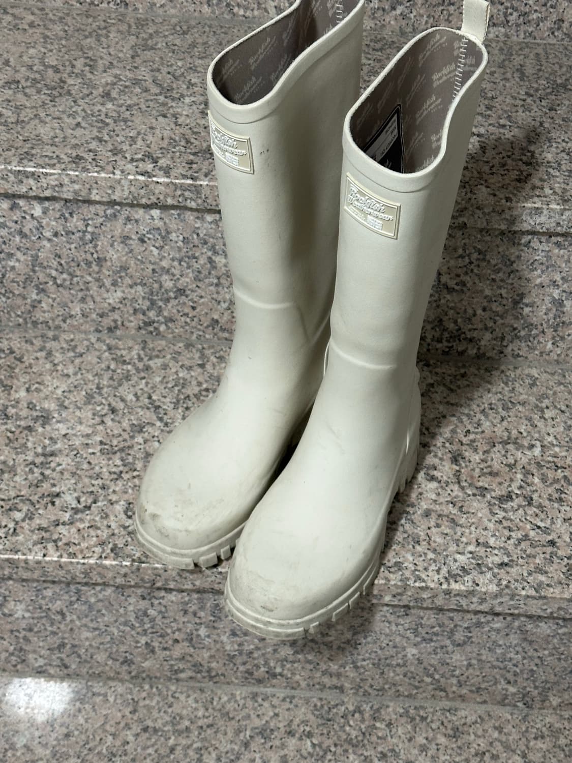 락피쉬웨더웨어 플랫폼 레인부츠 롱 크림 240 FLATFORM RAIN  상품이미지8