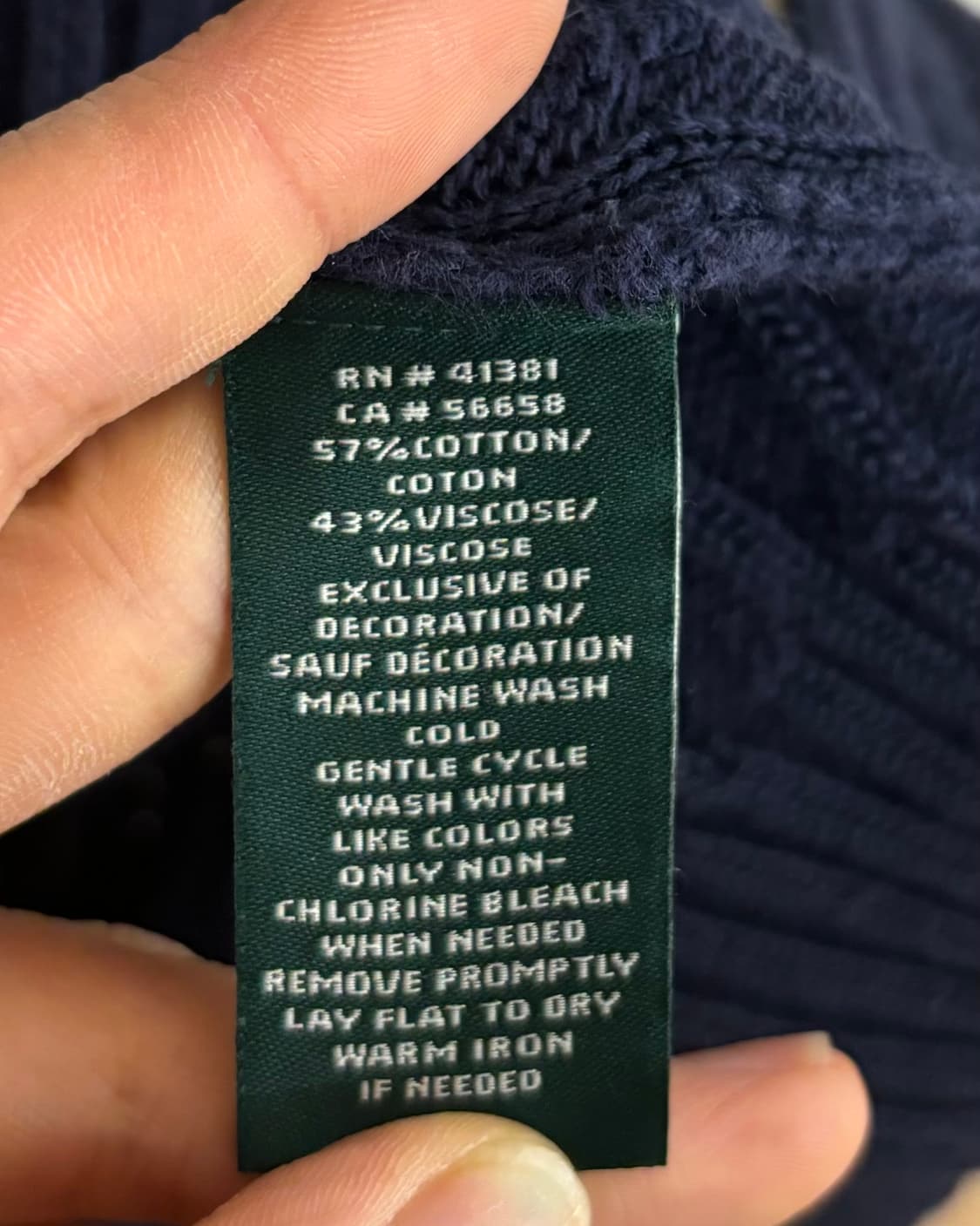 로렌 랄프 로렌 네이비 케이블 니트 집업 상품이미지9