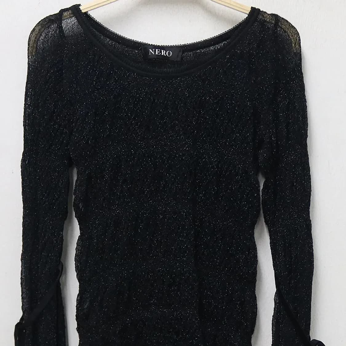 NERO 글리터 발레코어 셔링 긴팔 니트 61724 상품이미지3