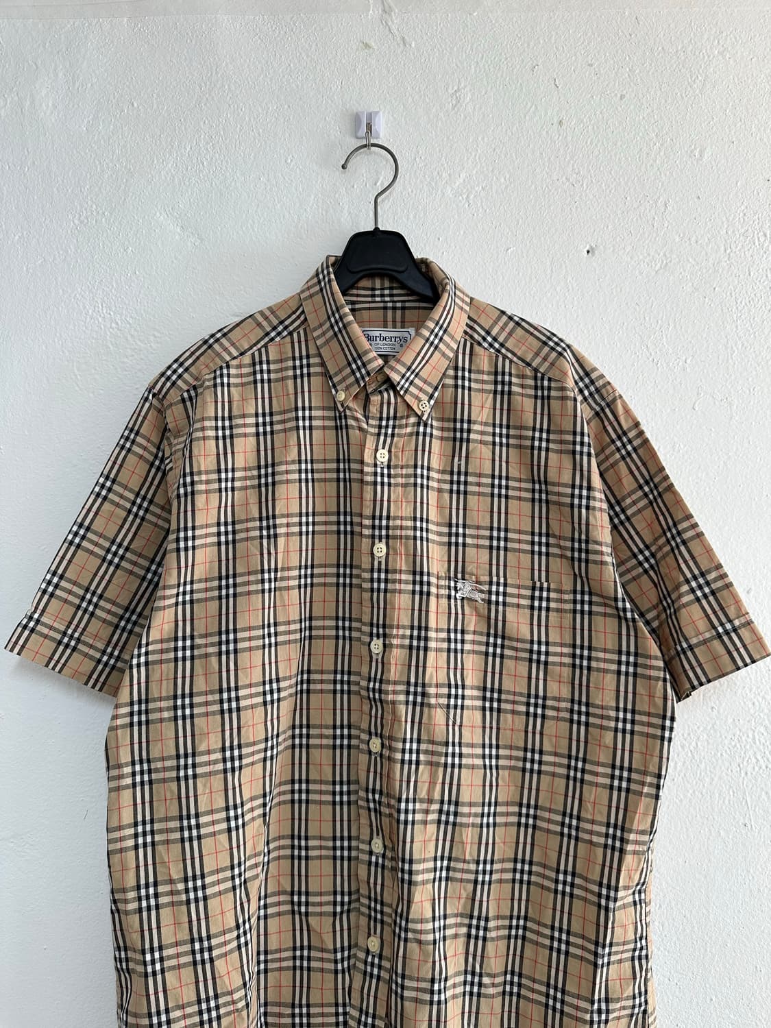 버버리 노바체크 베이지 반팔셔츠 상품이미지2