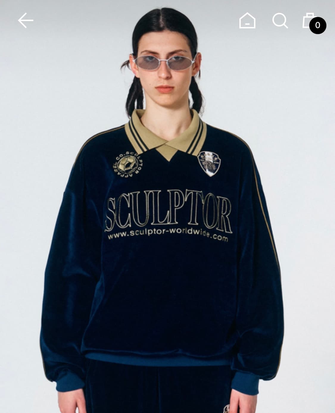 스컬프터 Velour Soccer Jersey 딥네이비 상품이미지7