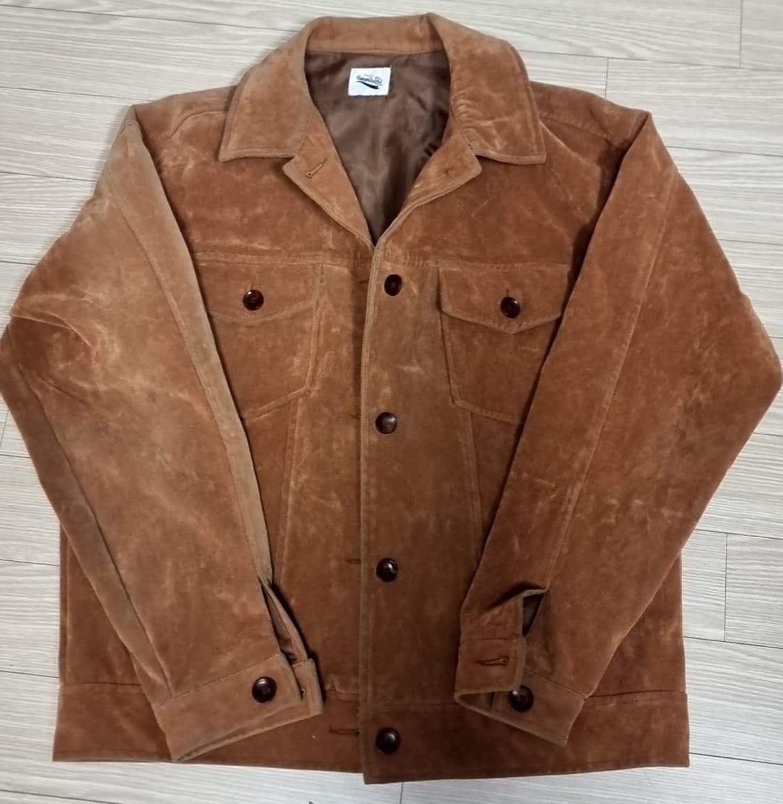 파르티멘토 브라운 스웨이드 가죽 트러커 자켓(100-105) 상품이미지1