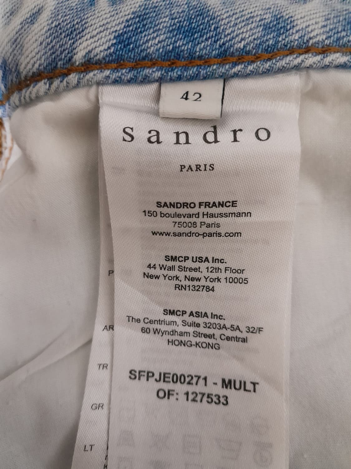 산드로 플라워 프린팅 데님바지 42 상품이미지8