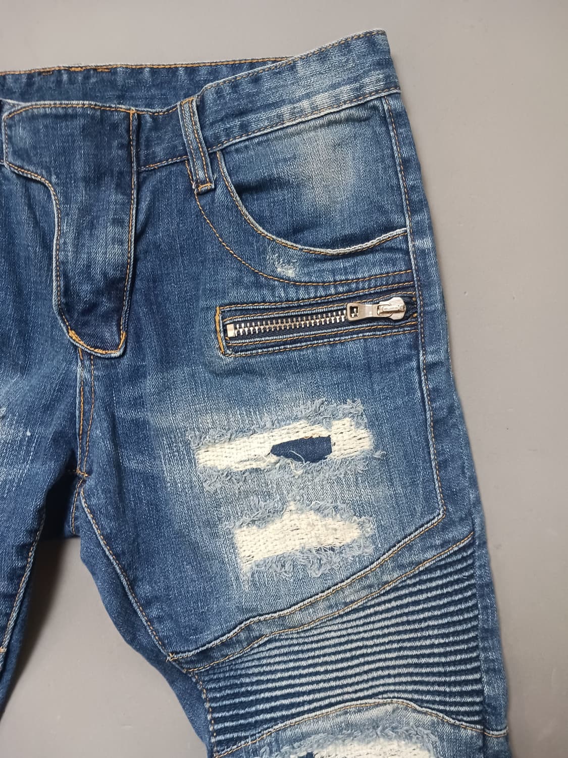 [30] 발망 데미지 디스덧댐 바이커진 청바지 상품이미지4