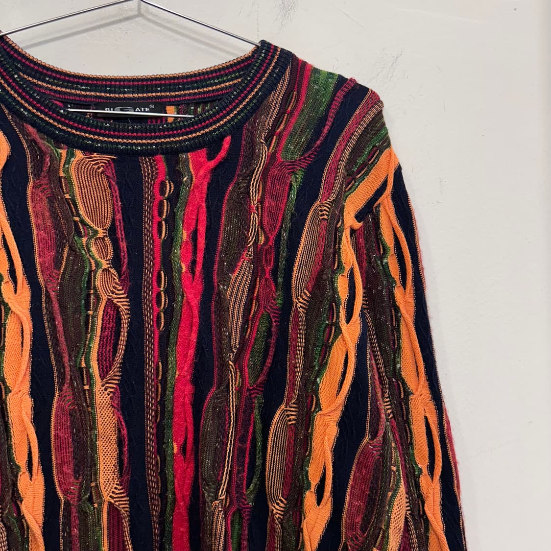 BIGATE 쿠지 ST 멀티컬러 케이블니트 상품이미지1