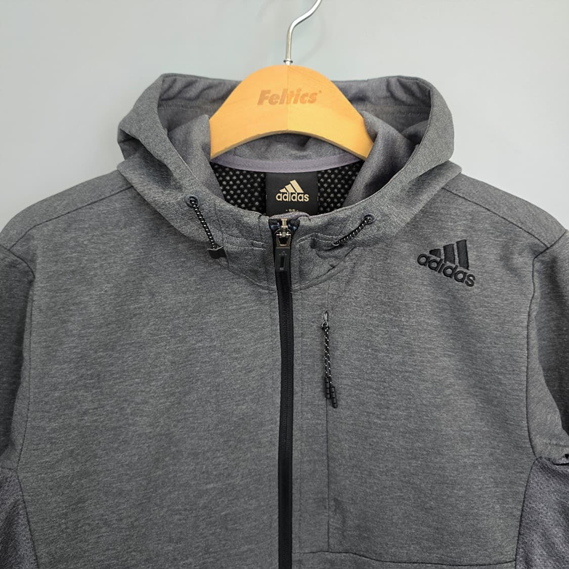 아디다스 adidas 클라이마스톰 Q1 기능성 후드 자켓 그레이 95 상품이미지2