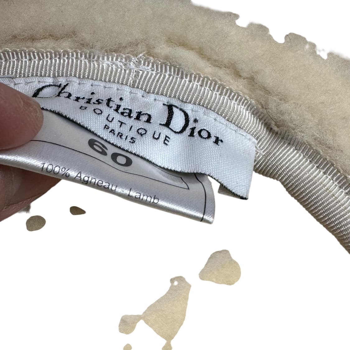 디올 빈티지 시어링 퍼 베레모 60호 상품이미지7