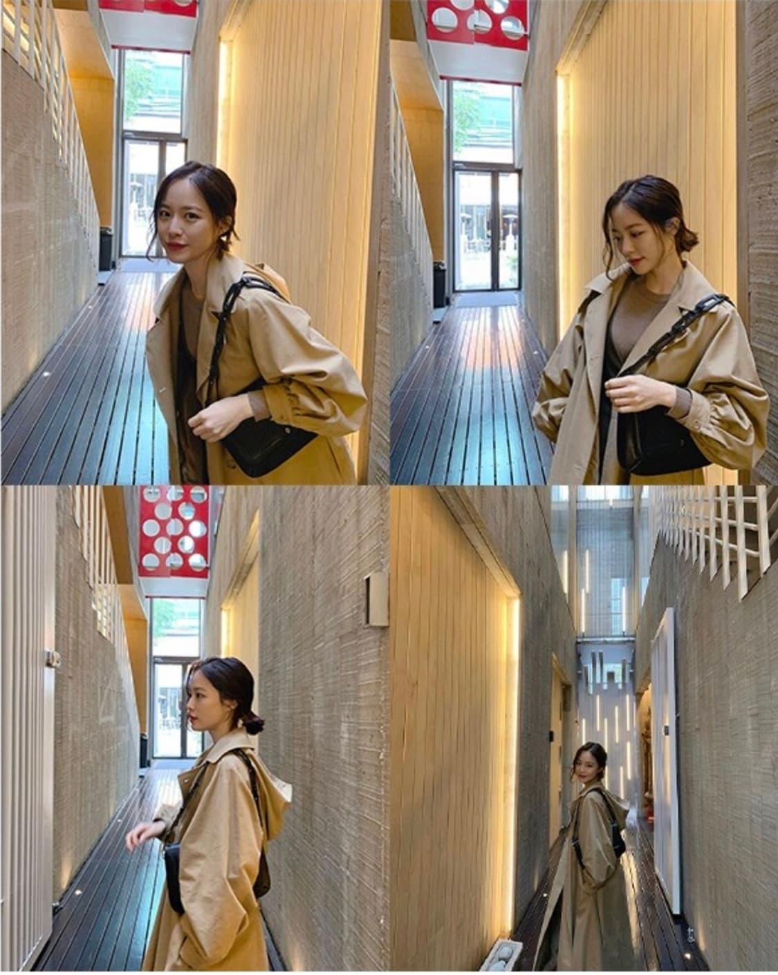 아크로 akro 트렌치코트 베이지 hooded coat 수지 코트 상품이미지5