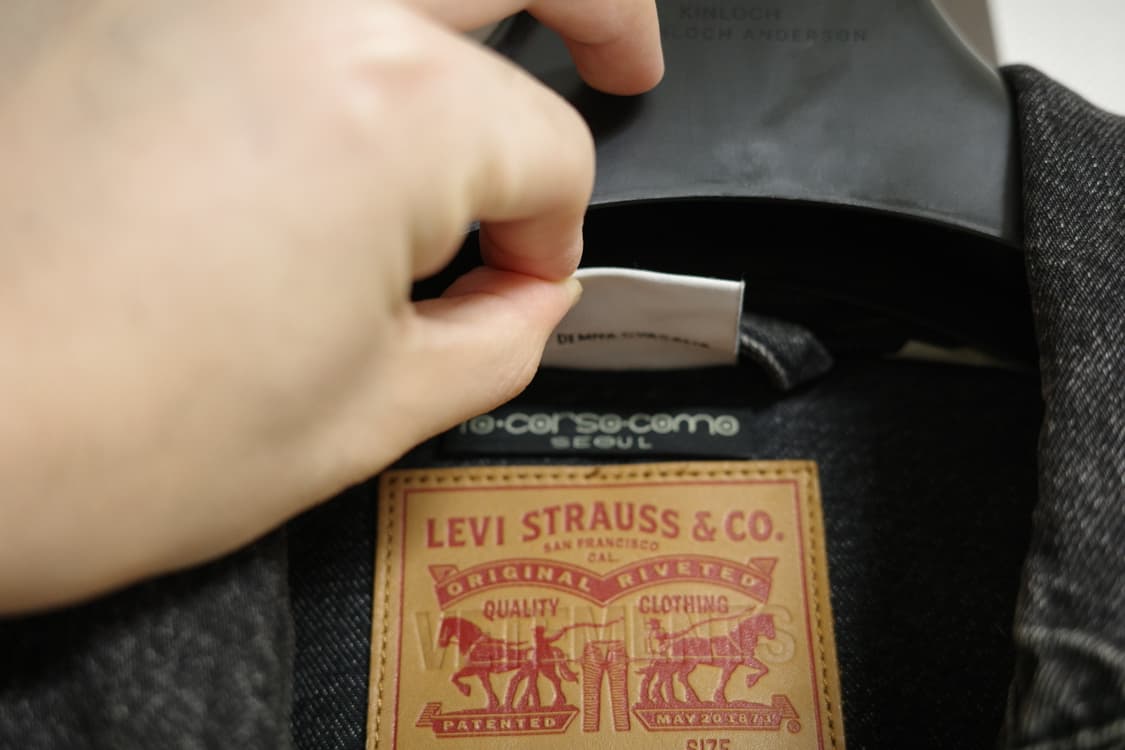 베트멍 리바이스 데님자켓 흑청자켓  상품이미지4