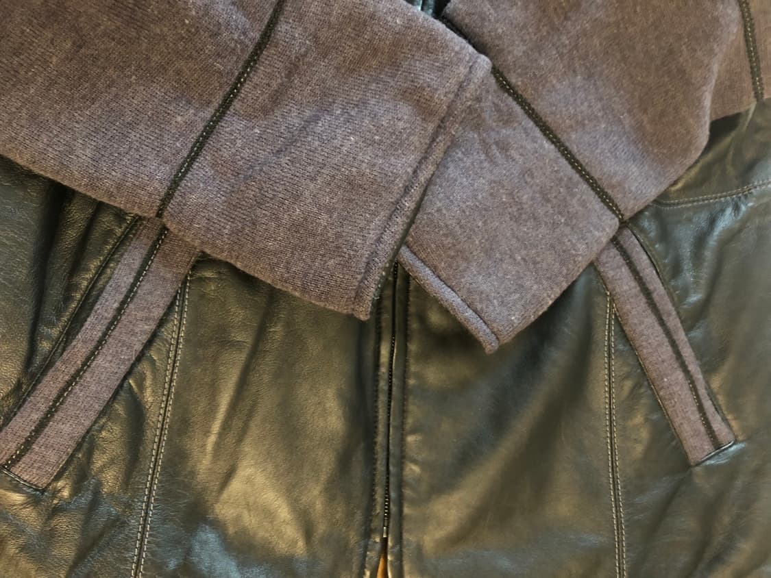 발망 라이센스 가죽X니트 자켓 상품이미지6