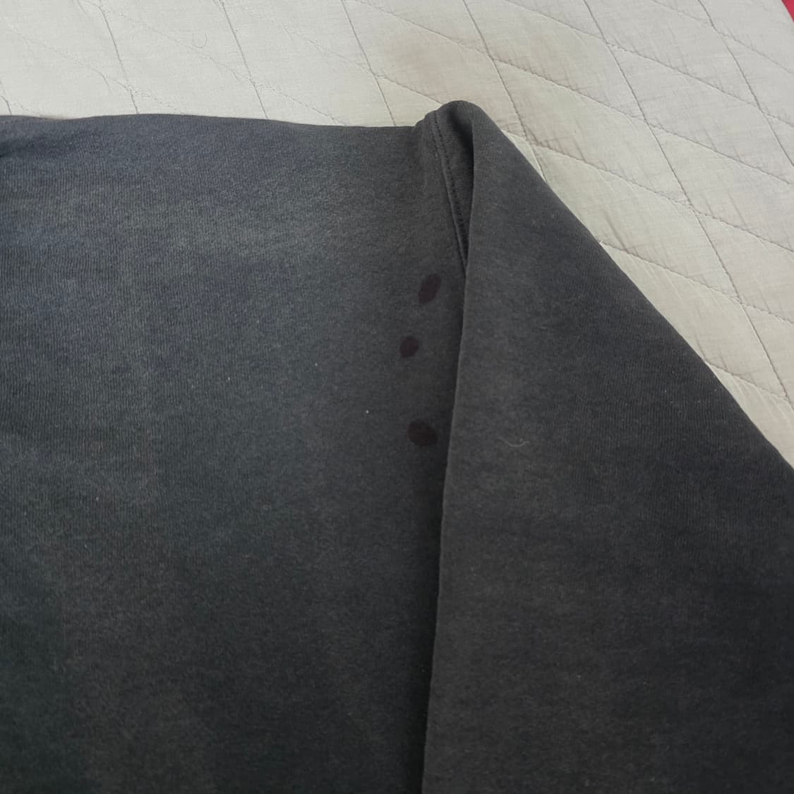 [XXL] 90s 빈티지 러셀 애슬레틱 후드 블랙 하드 페이드&트래쉬드 상품이미지6