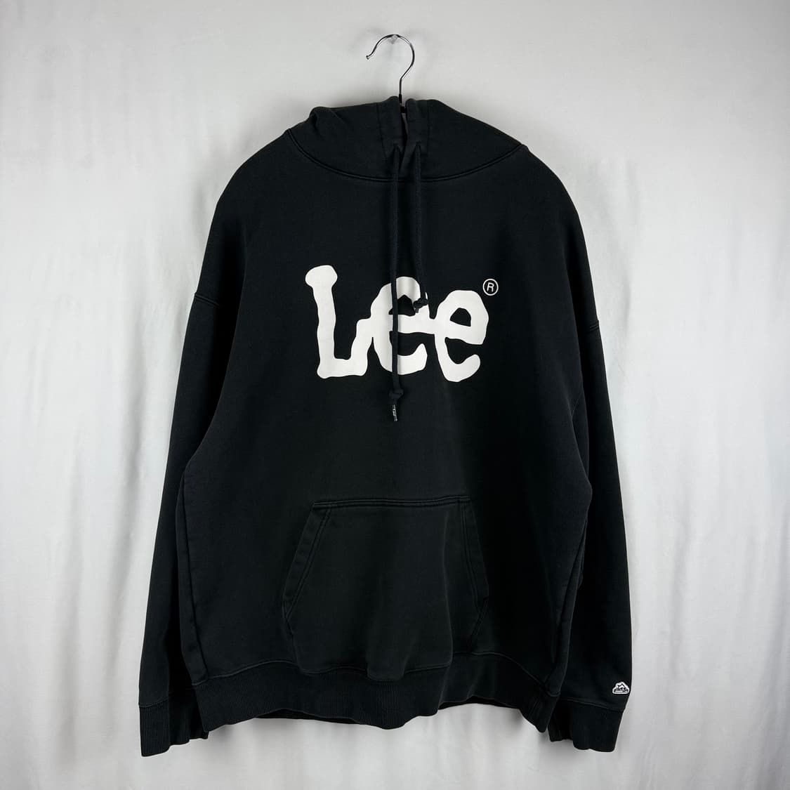 (무료배송)L) LEE 빅 로고 후드 티 블랙 상품이미지2