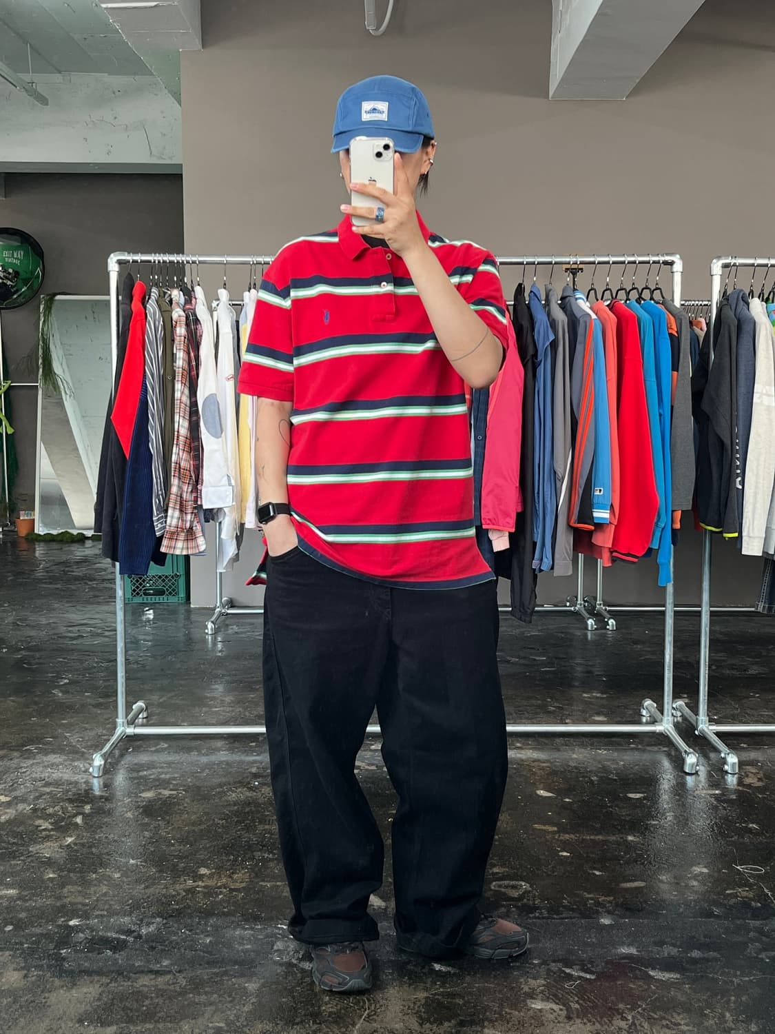폴로 랄프로렌 스트라이프 카라 반팔 티셔츠 상품이미지3