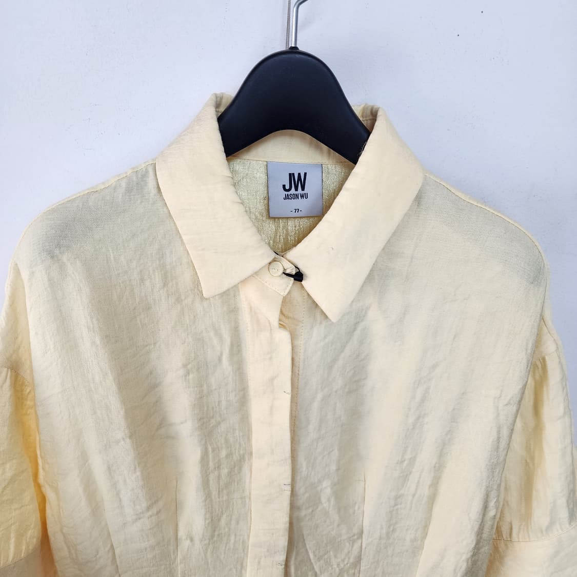 JW 제이슨우 옐로우 레이온 셔츠 원피스 상품이미지2