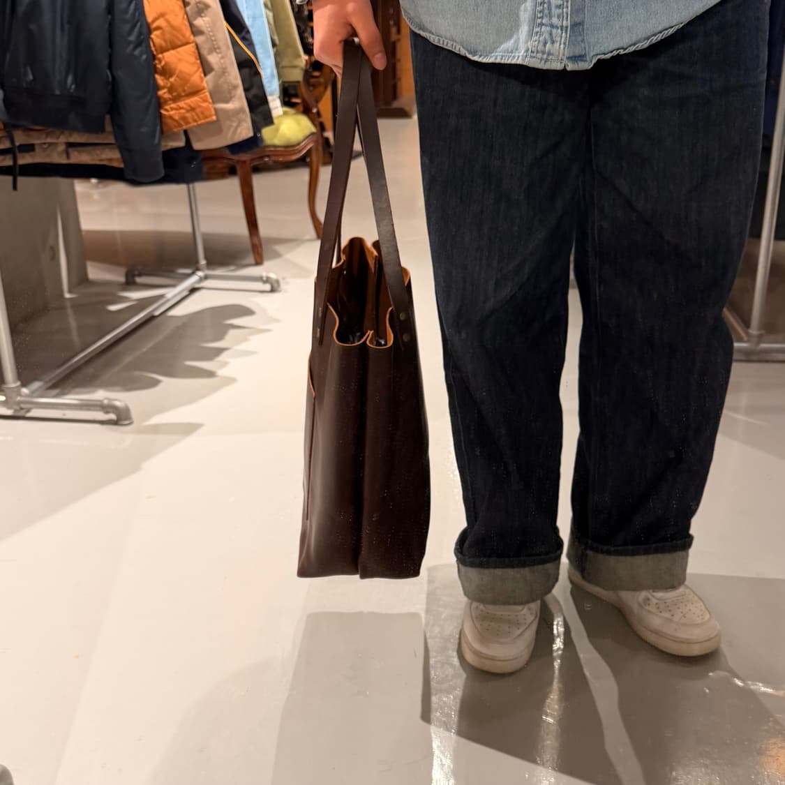 USA 포틀랜드 레더 풀그레인 레더 토트백 소가죽 상품이미지3