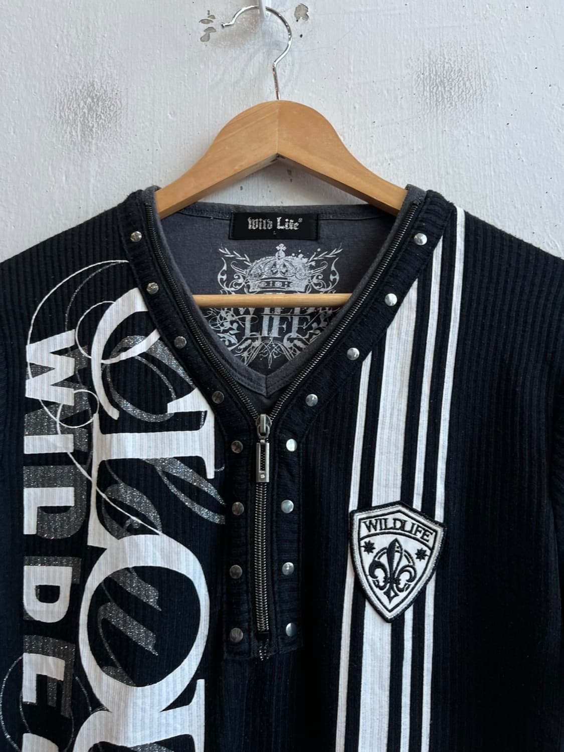 Wild life JPN 펑크 레이어드 골지 롱슬리브 상품이미지3