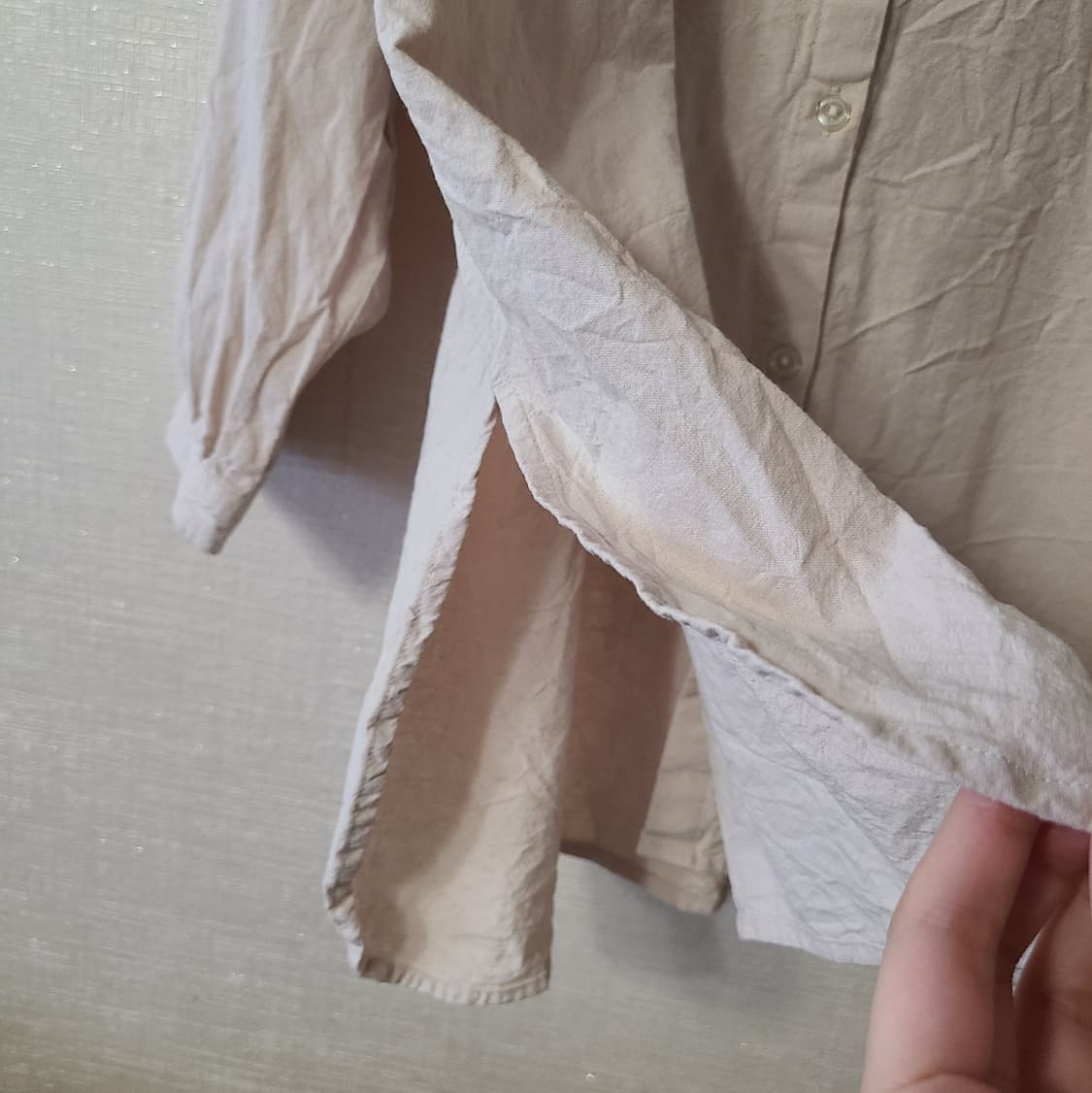 일본빈티지 사만사모스 크로셰 긴팔 블라우스 노카라 셔츠 레이스 모리걸 상품이미지4