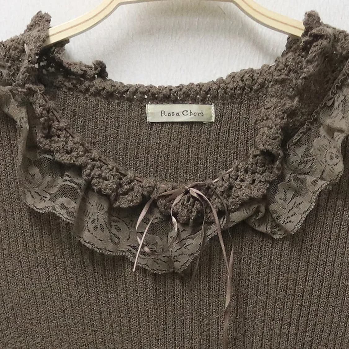 ROSA CHERI 프릴 y2k 울 혼방 니트 63135 상품이미지5