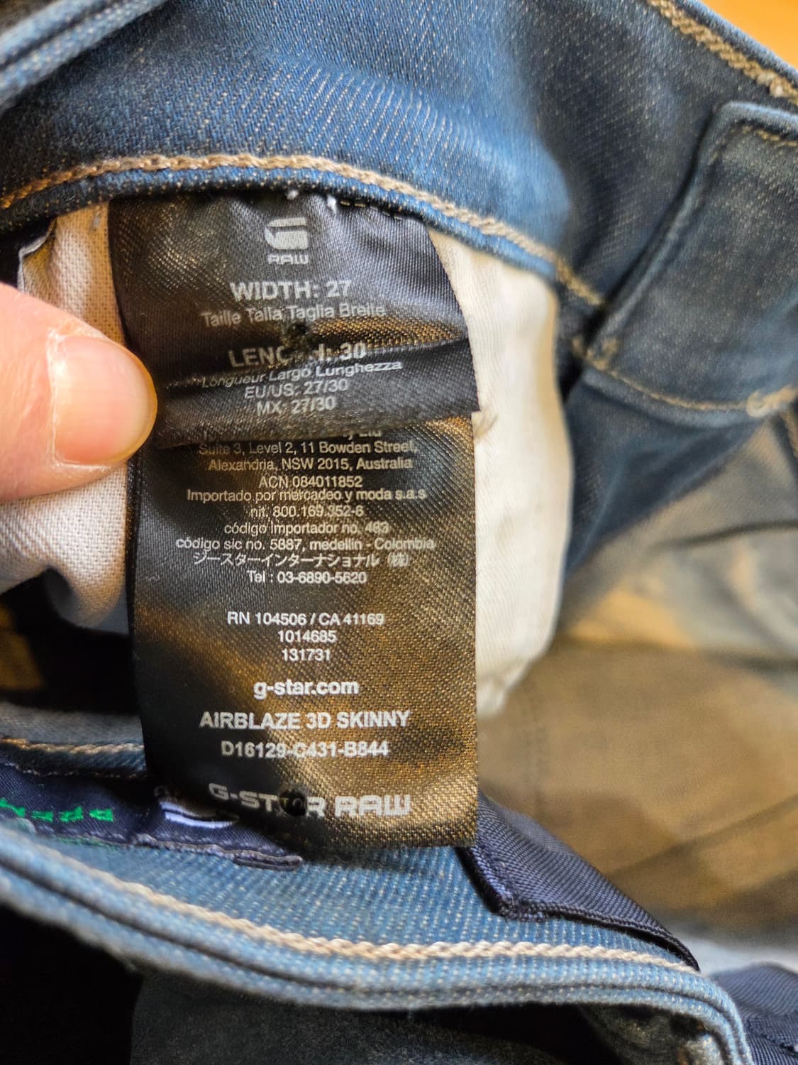 G-Star RAW 워리 블레이즈 데님 청바지(W27/L30)택없음 상품이미지8