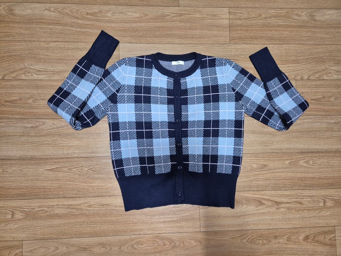 잇미샤 체크 니트 가디건 상품이미지4