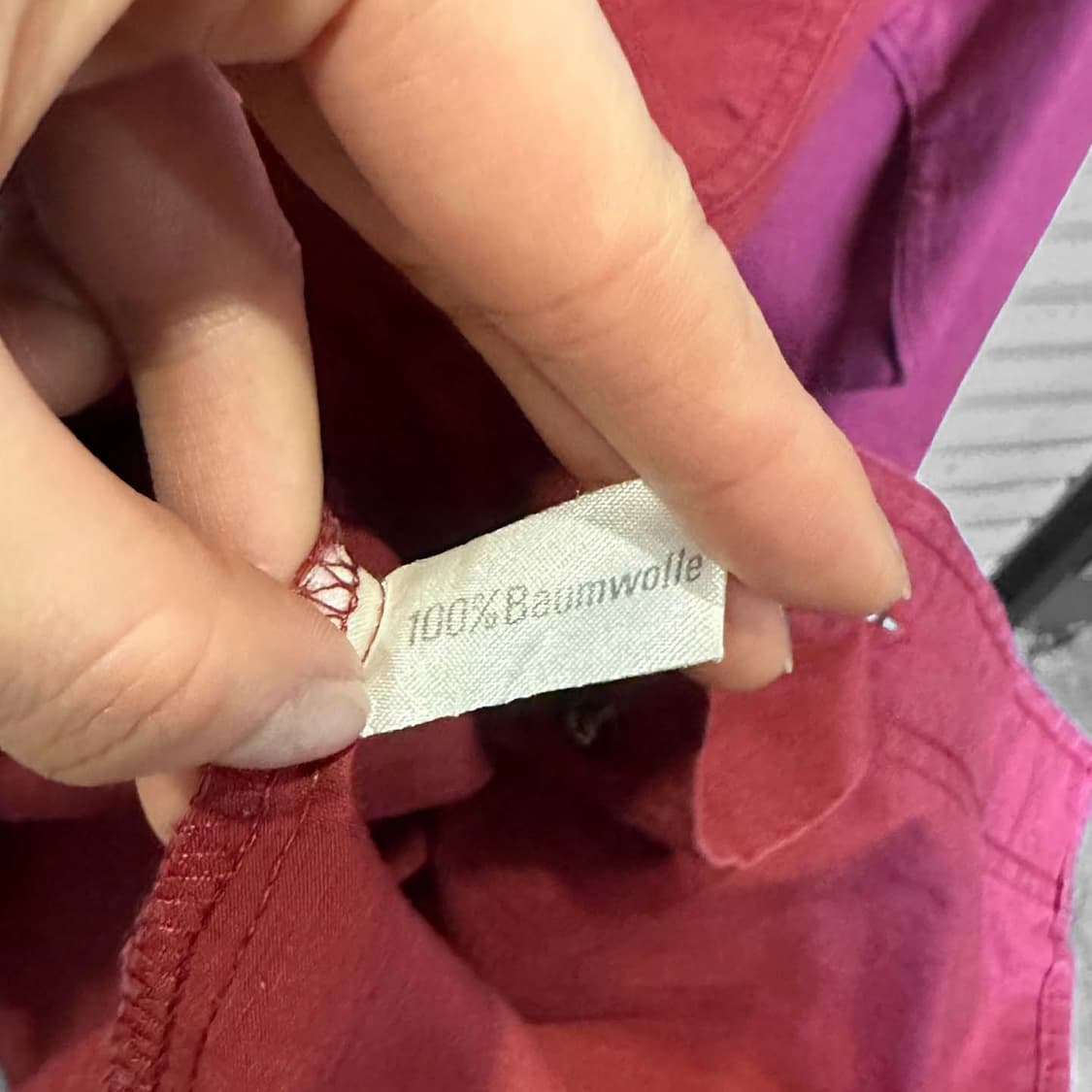 USA VINTAGE 긴팔 워크 셔츠 투포켓 디테일 버건디 레드 상품이미지7