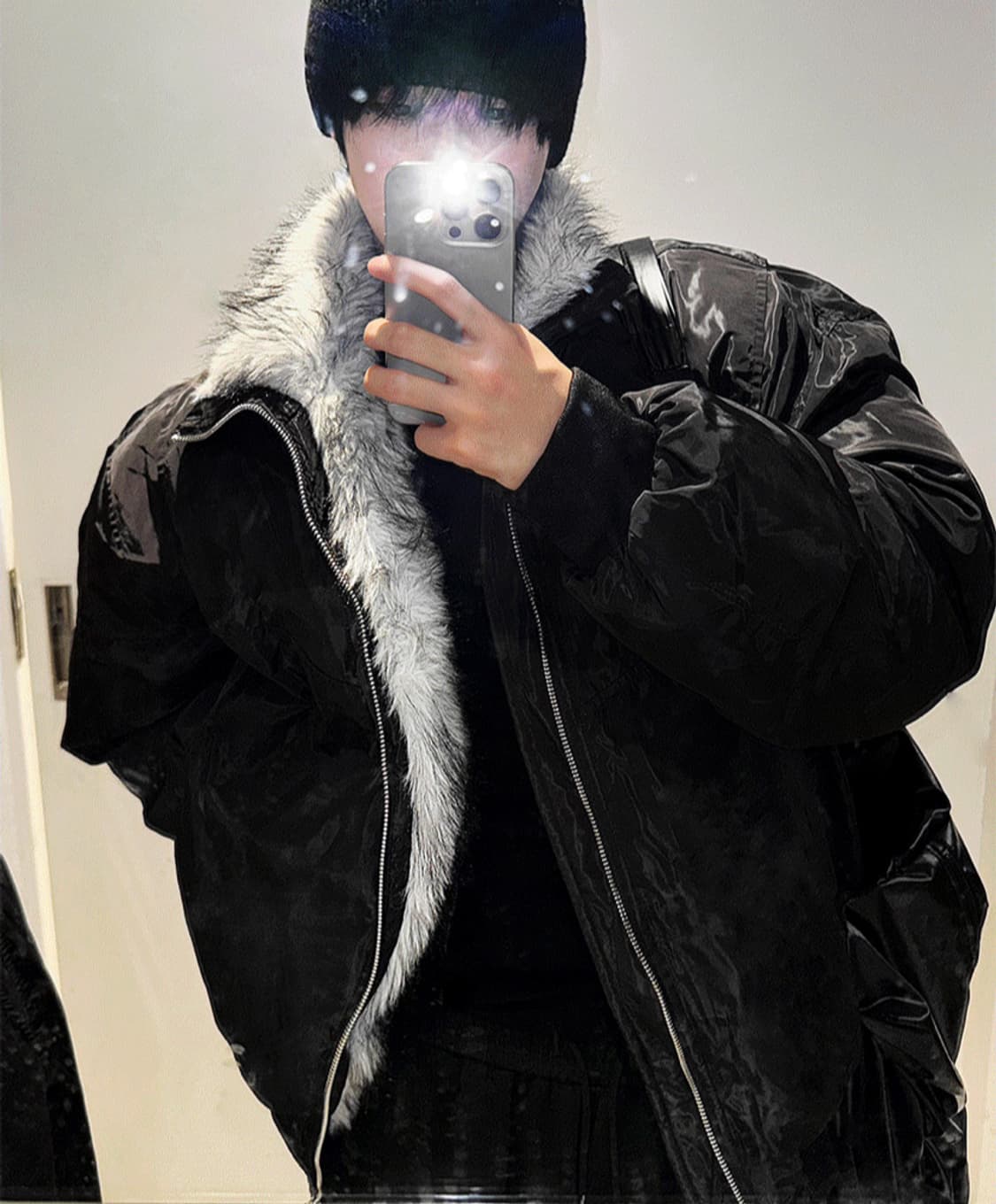 코시하루 샤글 딥블랙 겨울 점퍼 상품이미지1