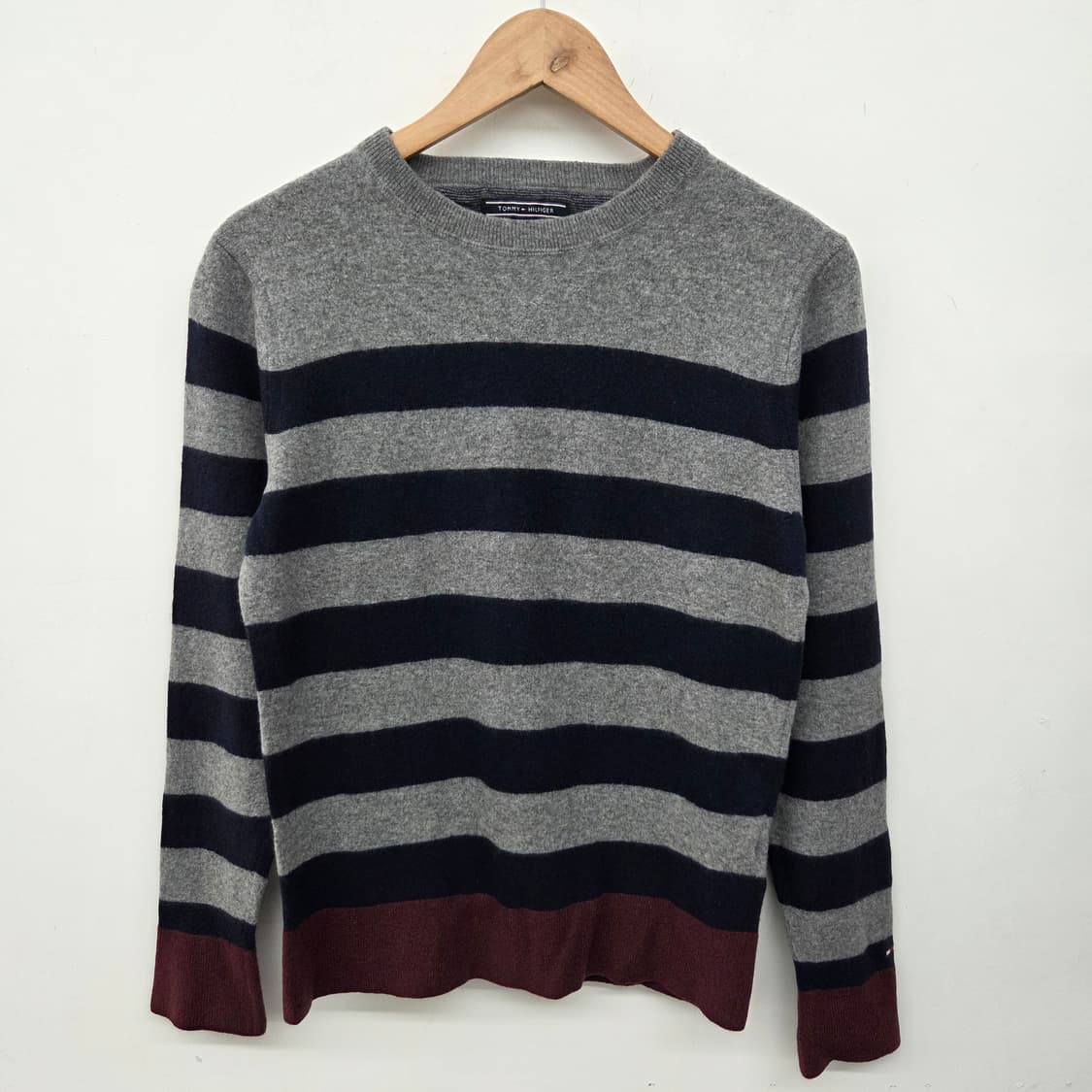 타미힐피거 스트라이프 패턴 니트 여L 상품이미지2