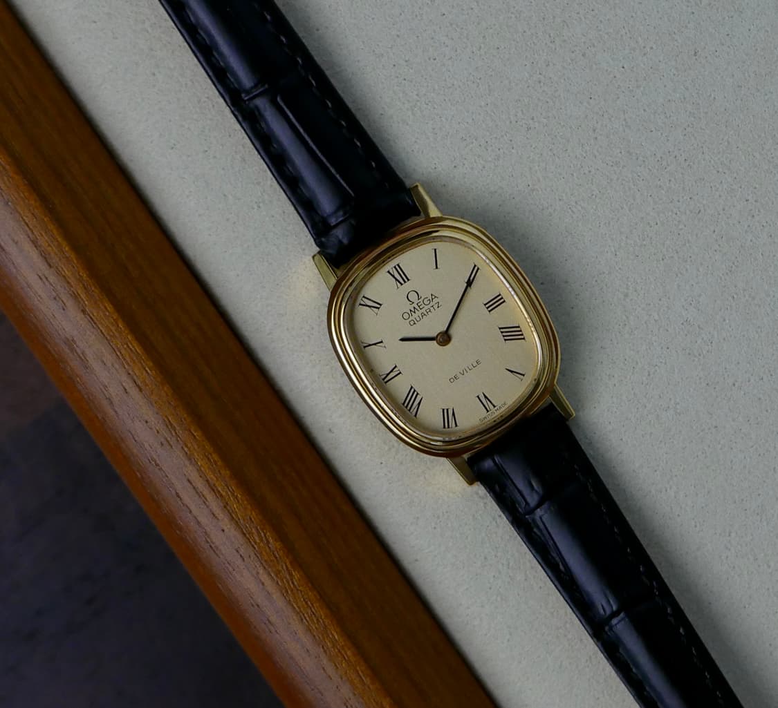 오메가 빈티지 드빌 엘립스 로만 쿼츠 여성용 시계 상품이미지3