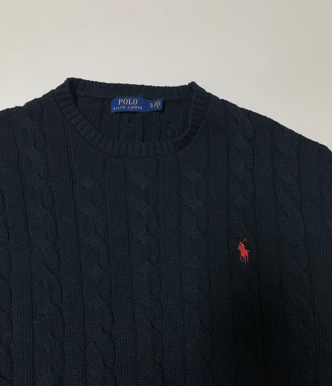 [XL]폴로랄프로렌 케이블 니트 코튼 스웨터 남성 상품이미지2
