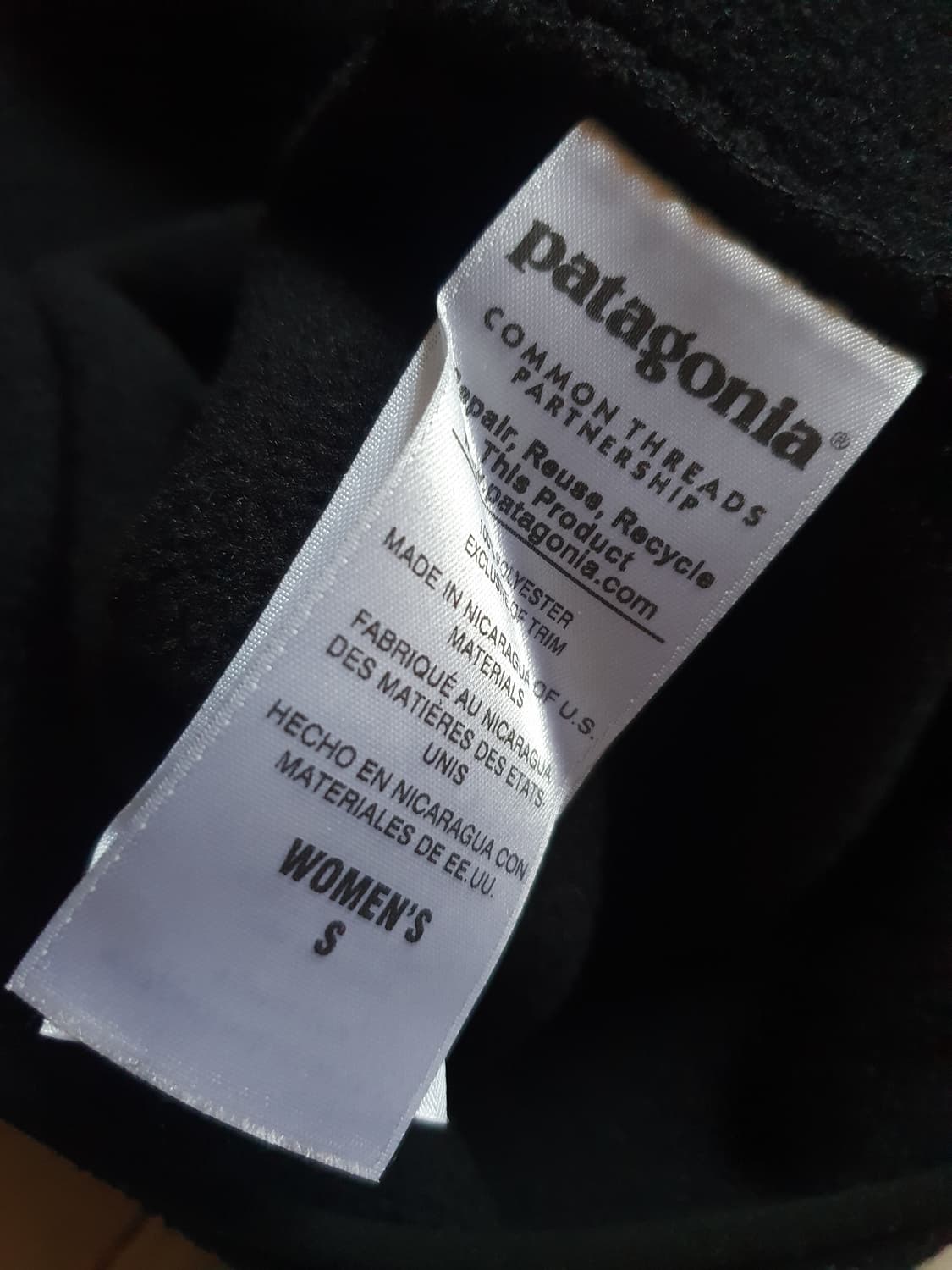 파타고니아 우먼즈 신칠라 블랙 S 상품이미지4