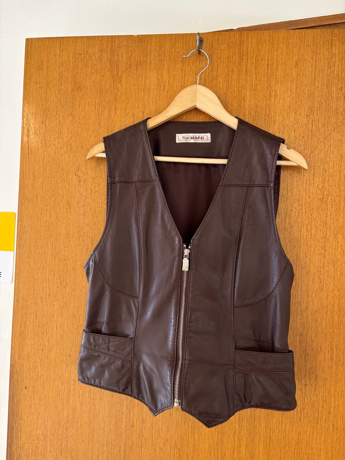 여성 빈티지 가죽베스트 상품이미지2